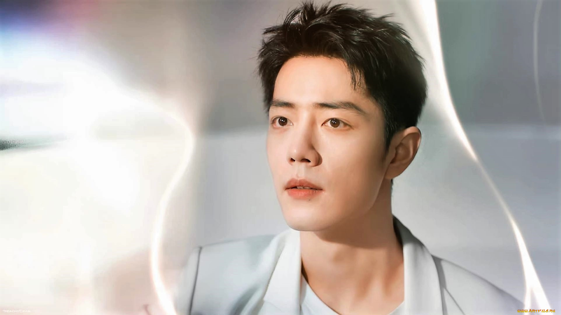 мужчины, xiao, zhan, актер, лицо, пиджак