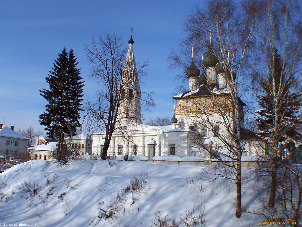 нерехта, зима, церковь, богоявления, города, православные, церкви, монастыри