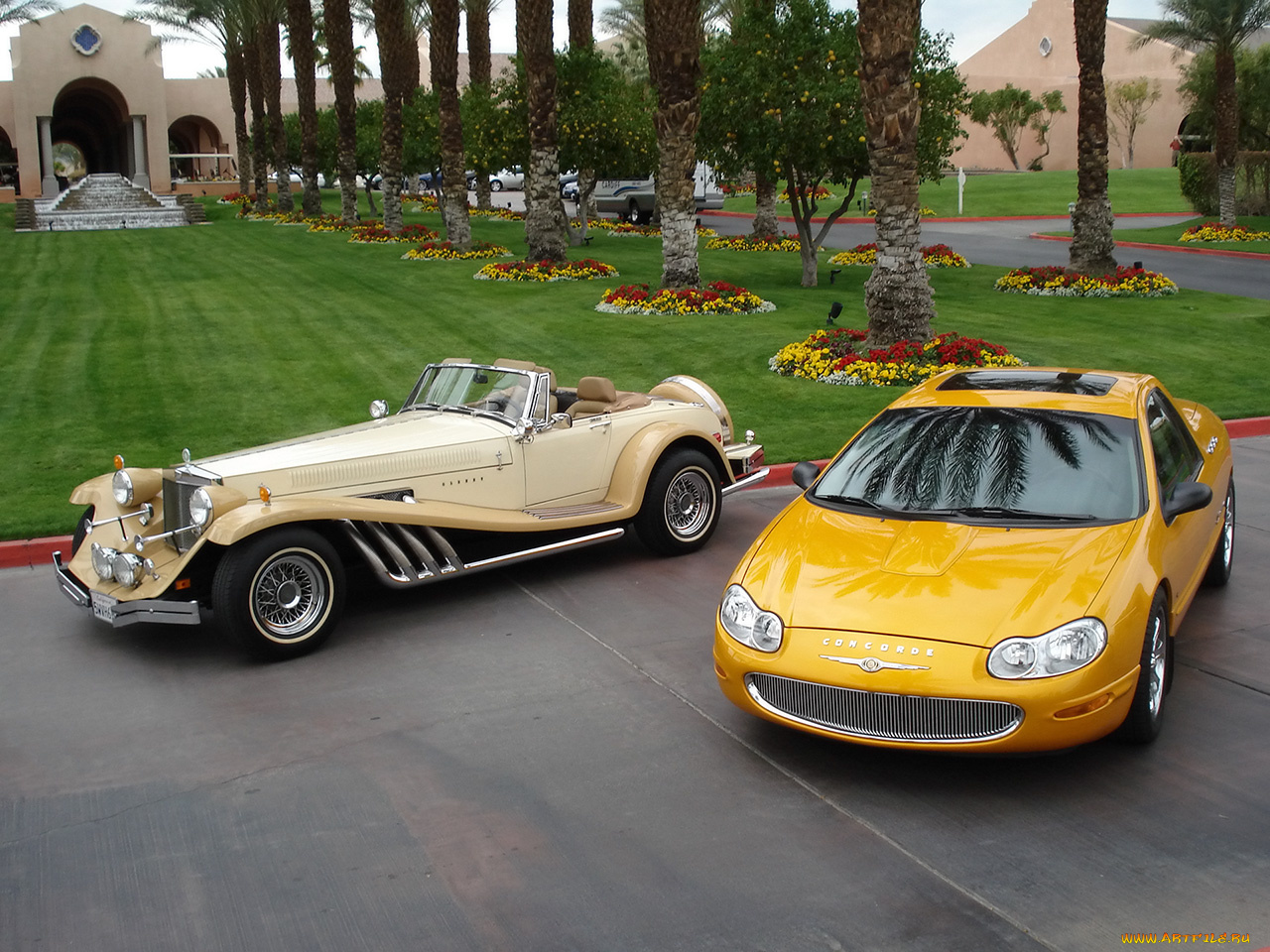 автомобили, разные, вместе