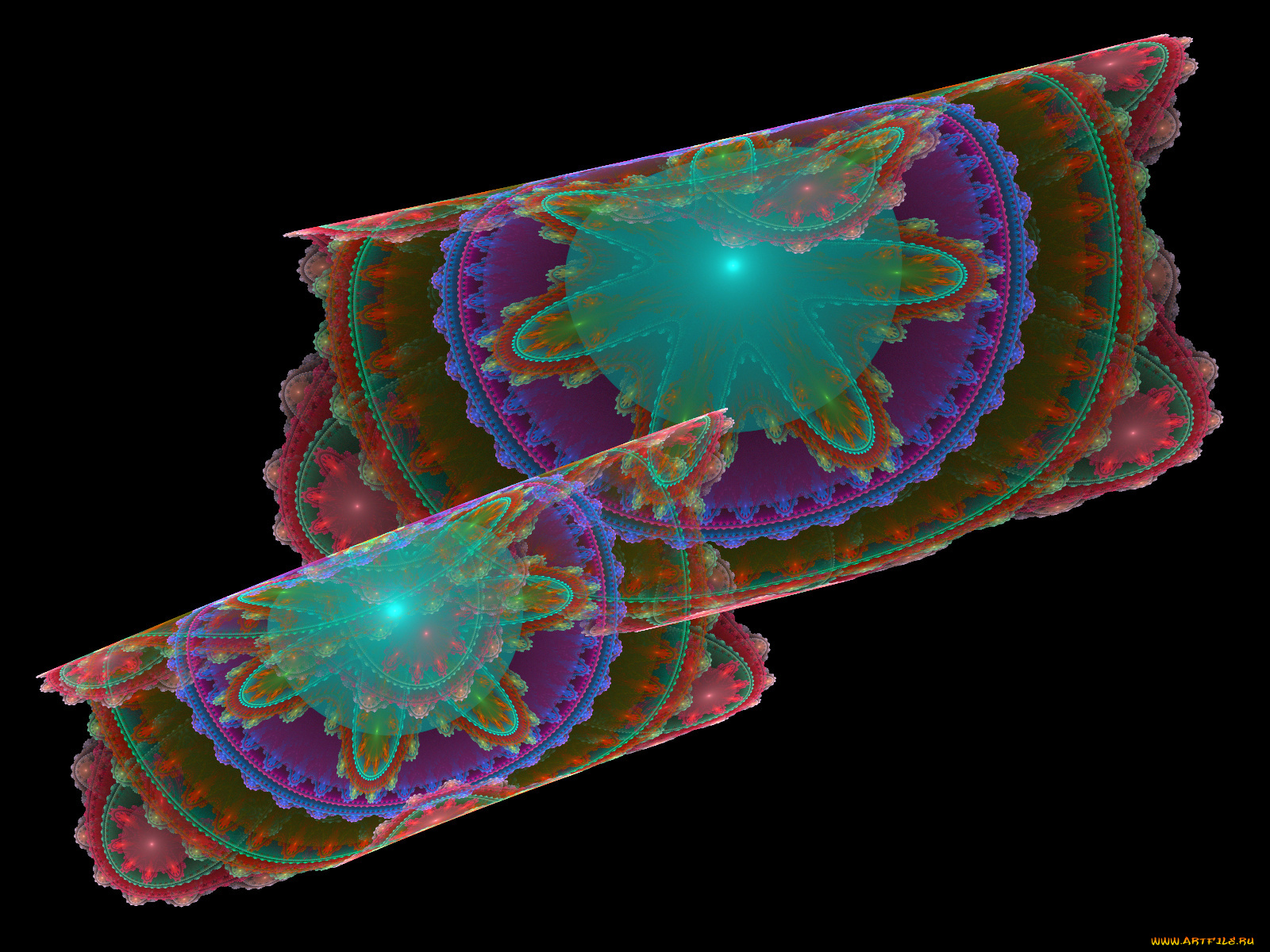 3д, графика, fractal, фракталы, узор, цвета