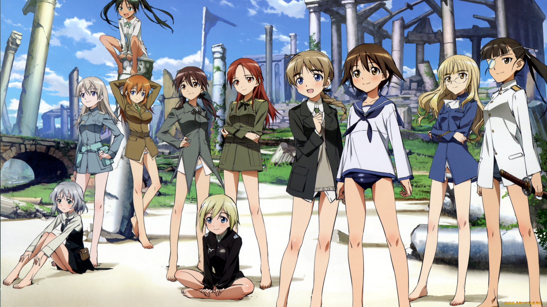 аниме, strike, witches