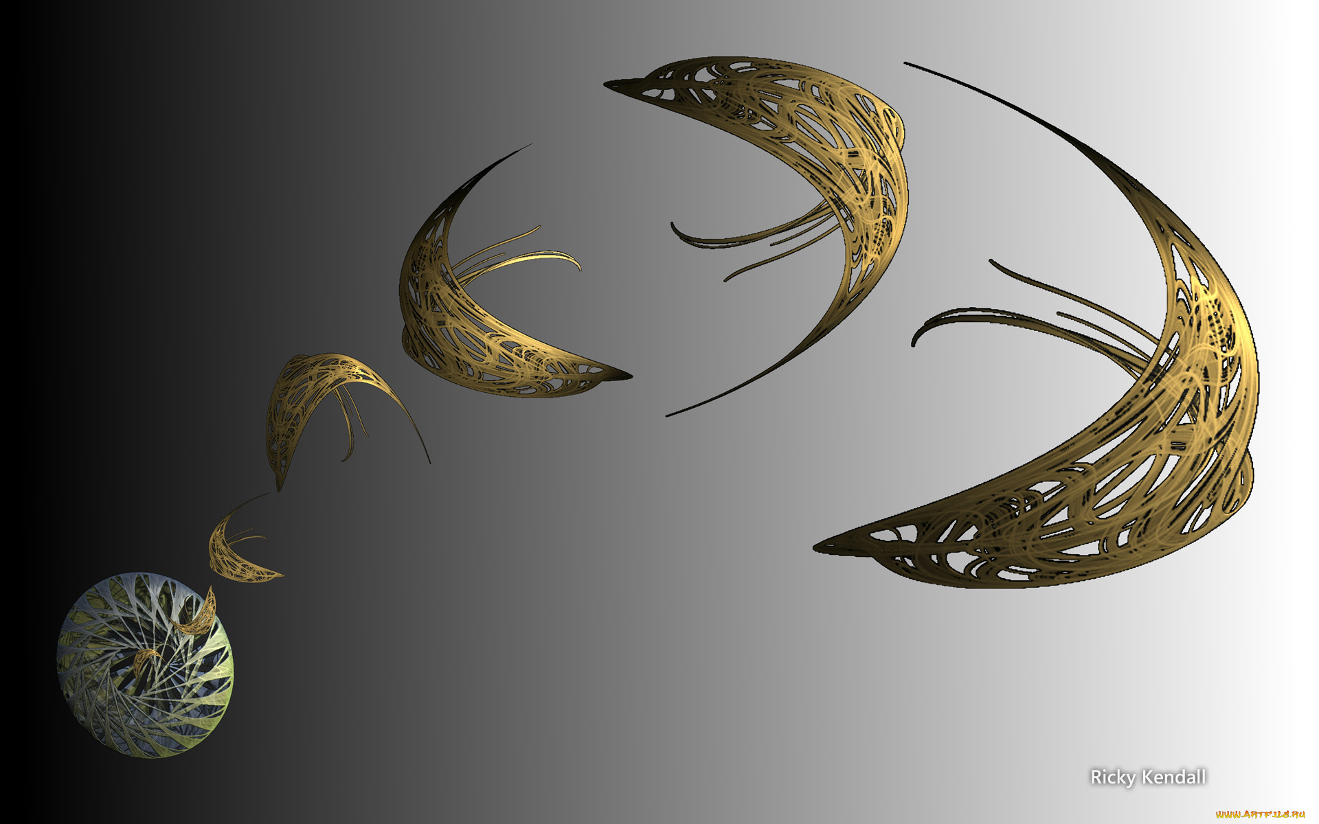 3д, графика, fractal, фракталы, узор, фон, цвета