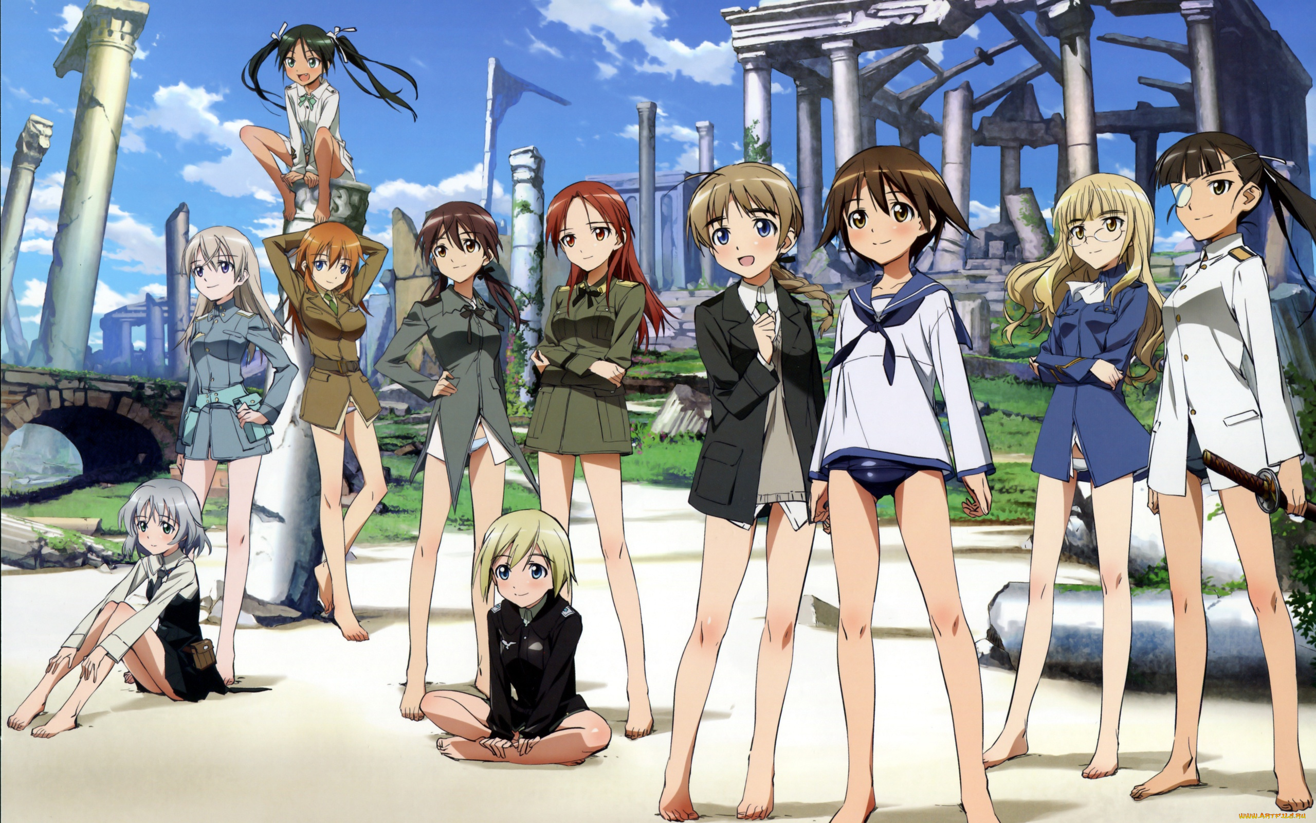 аниме, strike, witches