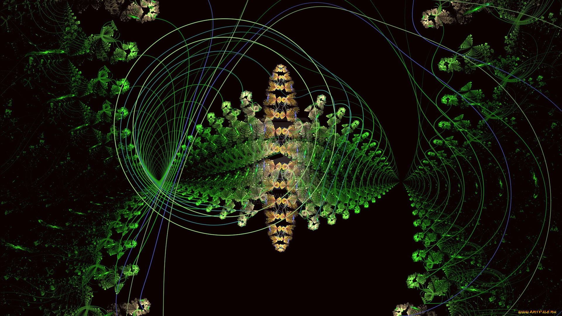 3д, графика, fractal, фракталы, фон, узор, цвета, линии