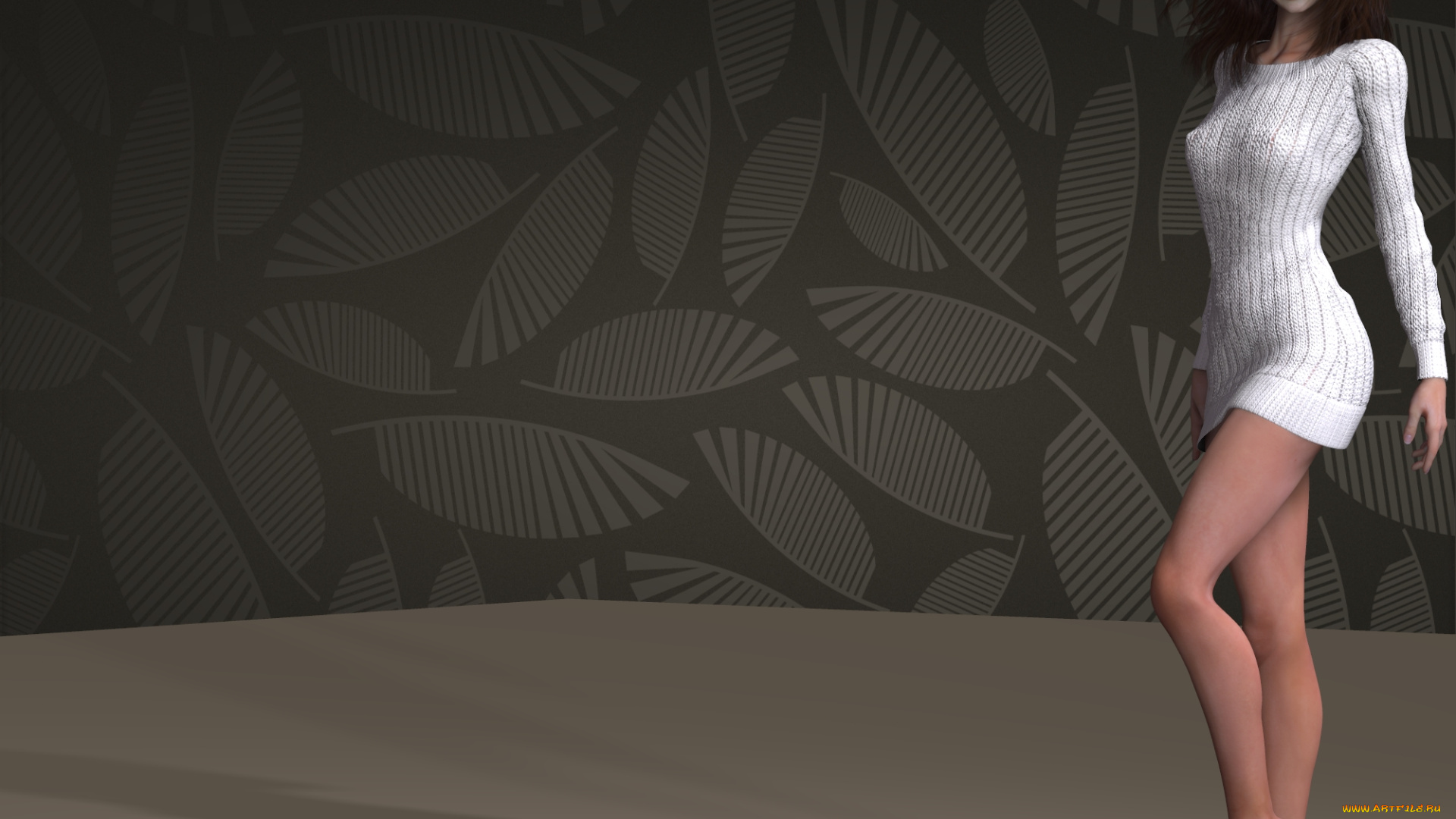 3д, графика, people, люди, девушка, взгляд