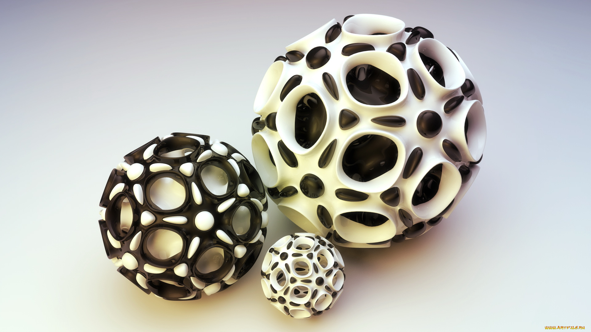 3д, графика, шары