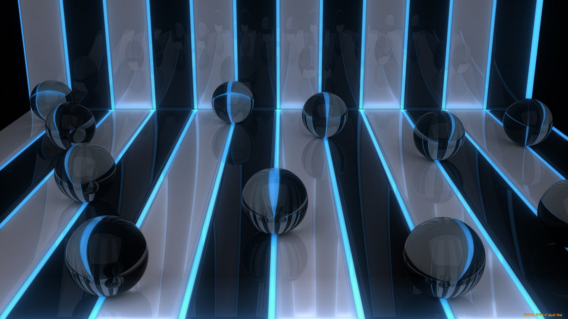 3д, графика, шары