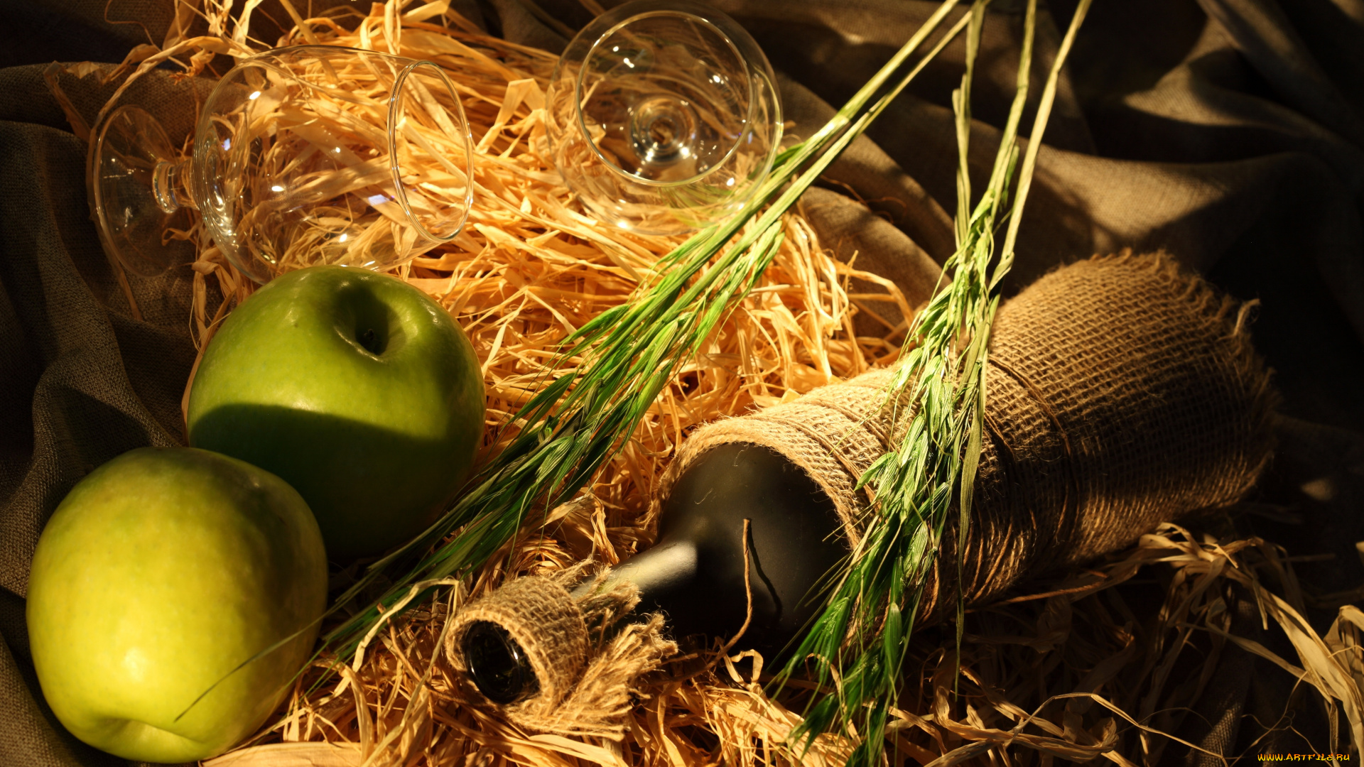 еда, Яблоки, бутылка