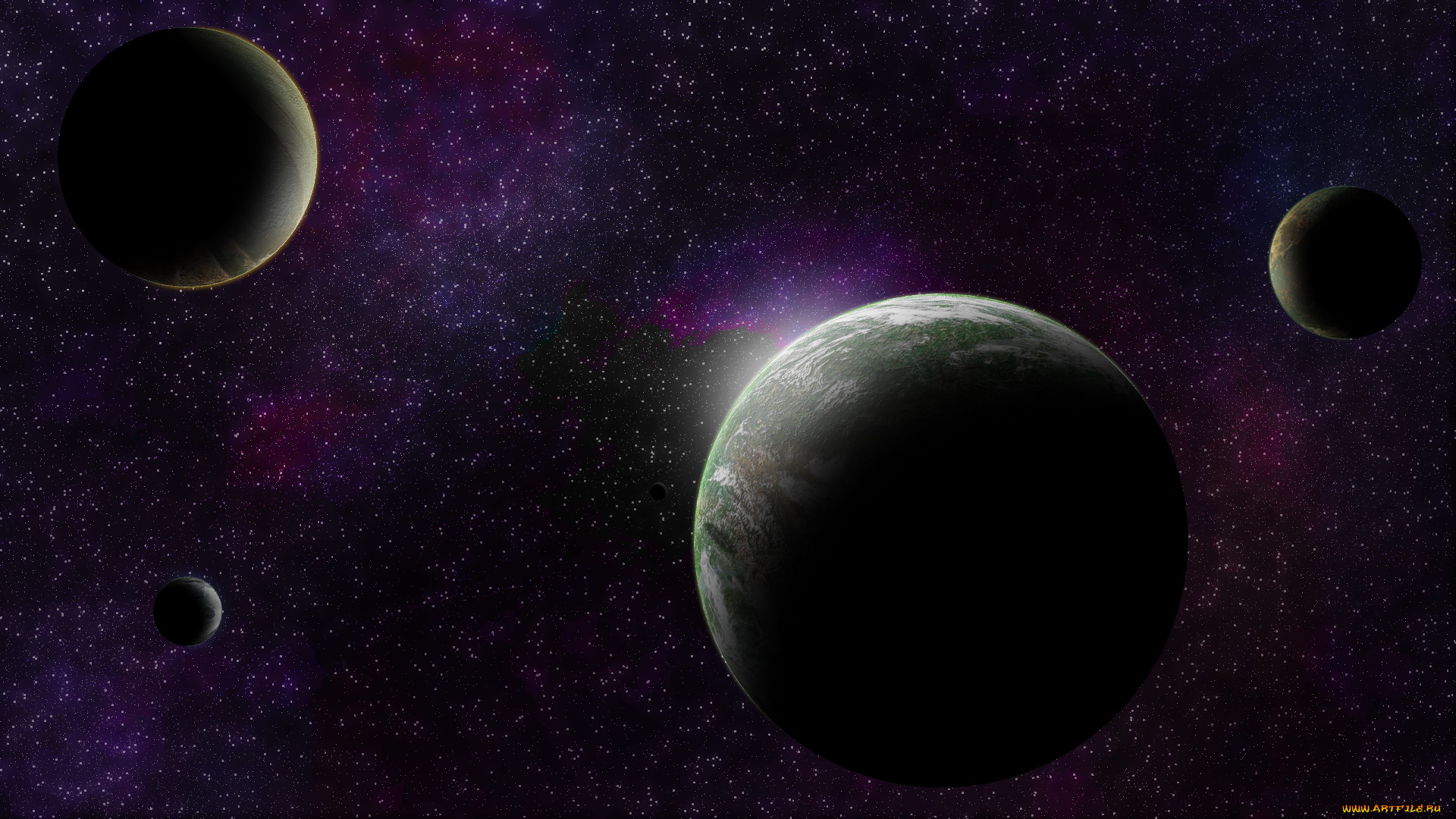 космос, арт, планета