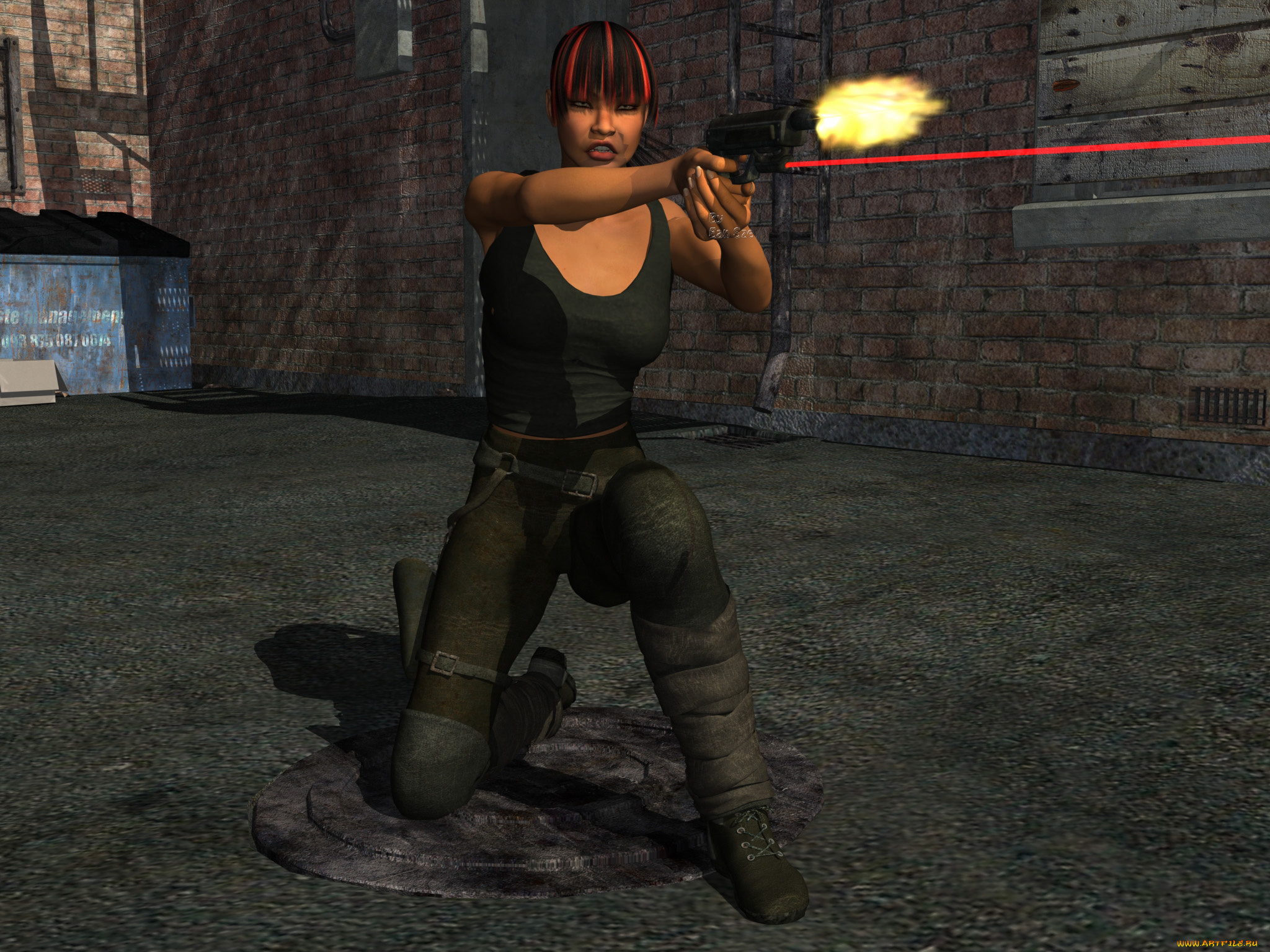 3д, графика, fantasy, фантазия, оружие, девушка