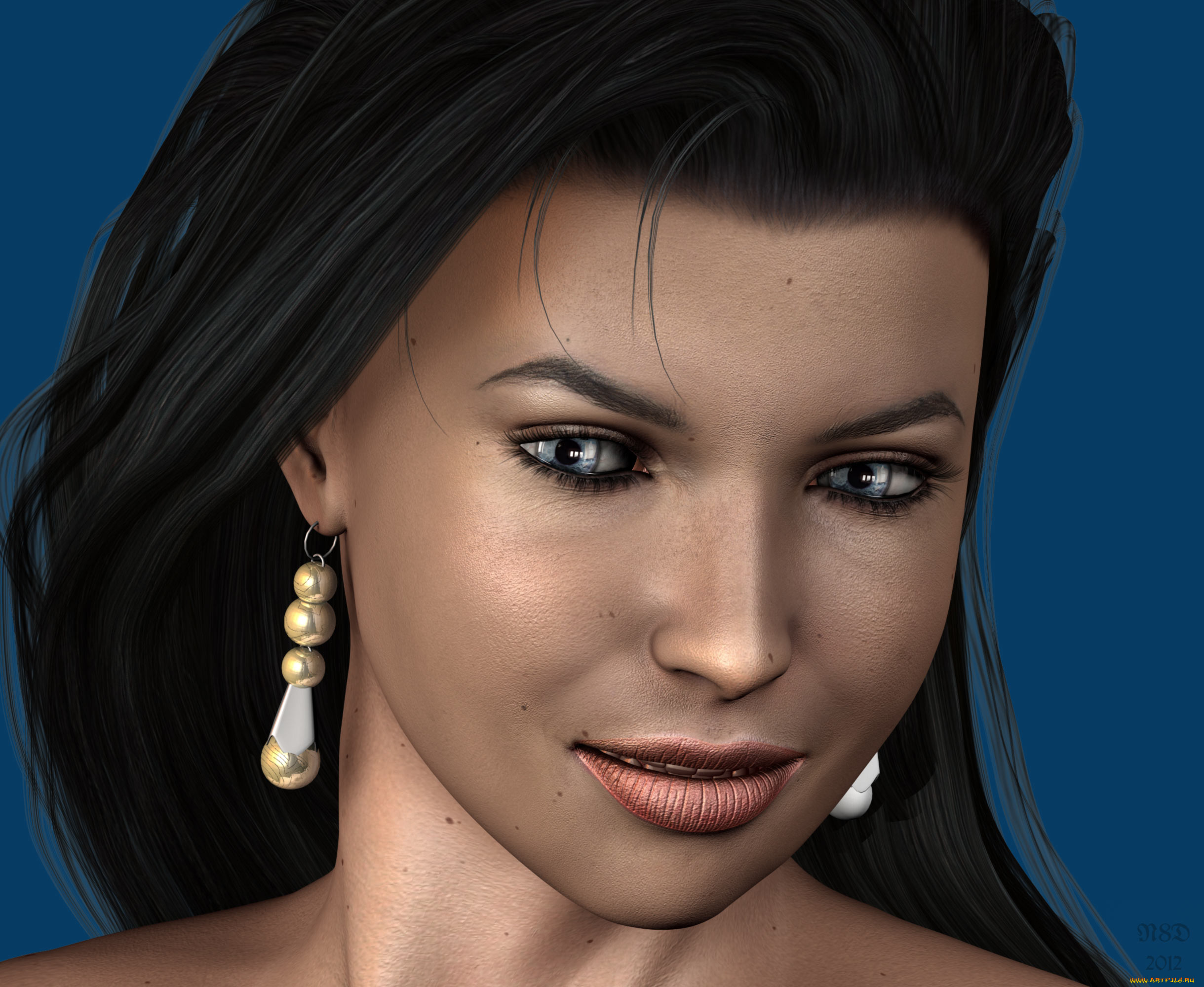3д, графика, portraits, портрет, девушка