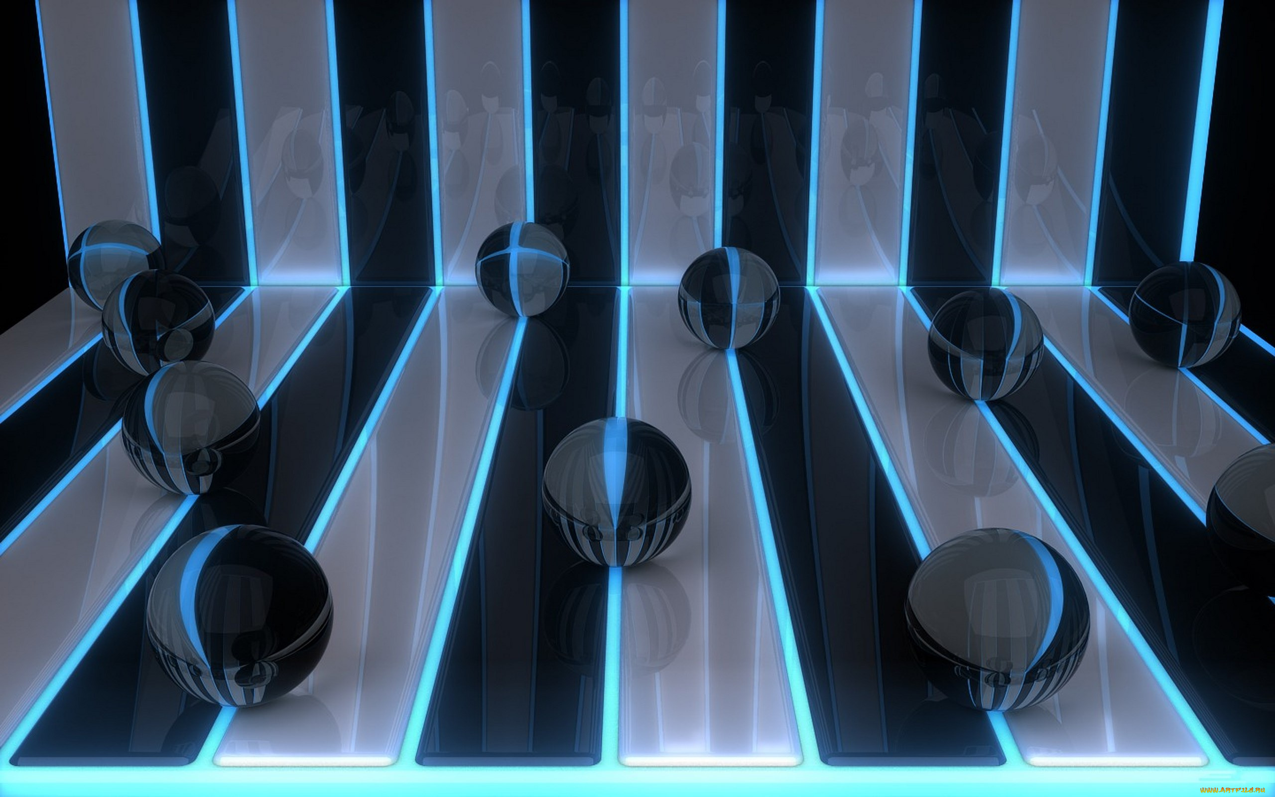 3д, графика, шары