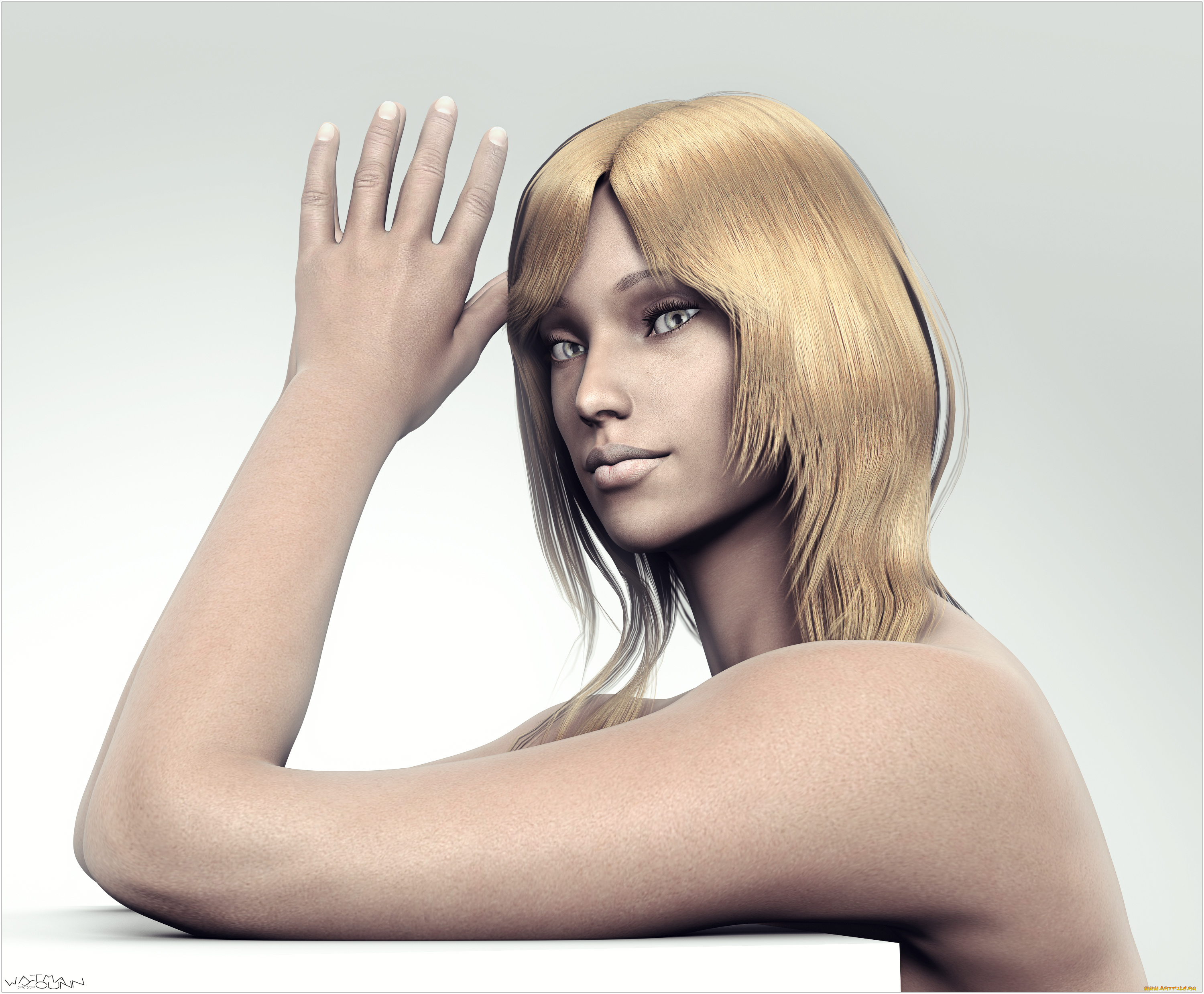 3д, графика, portraits, портрет, девушка