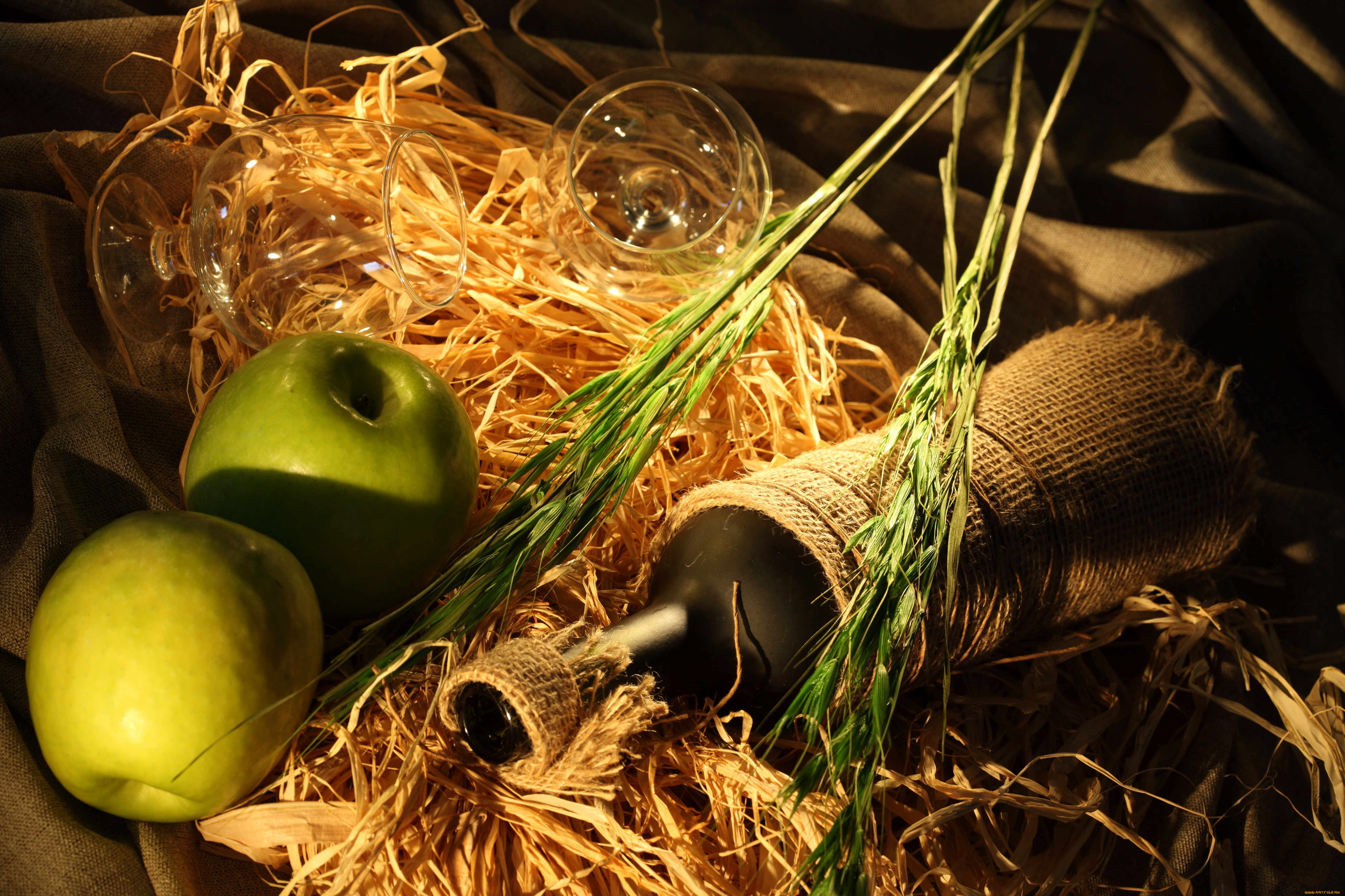 еда, Яблоки, бутылка