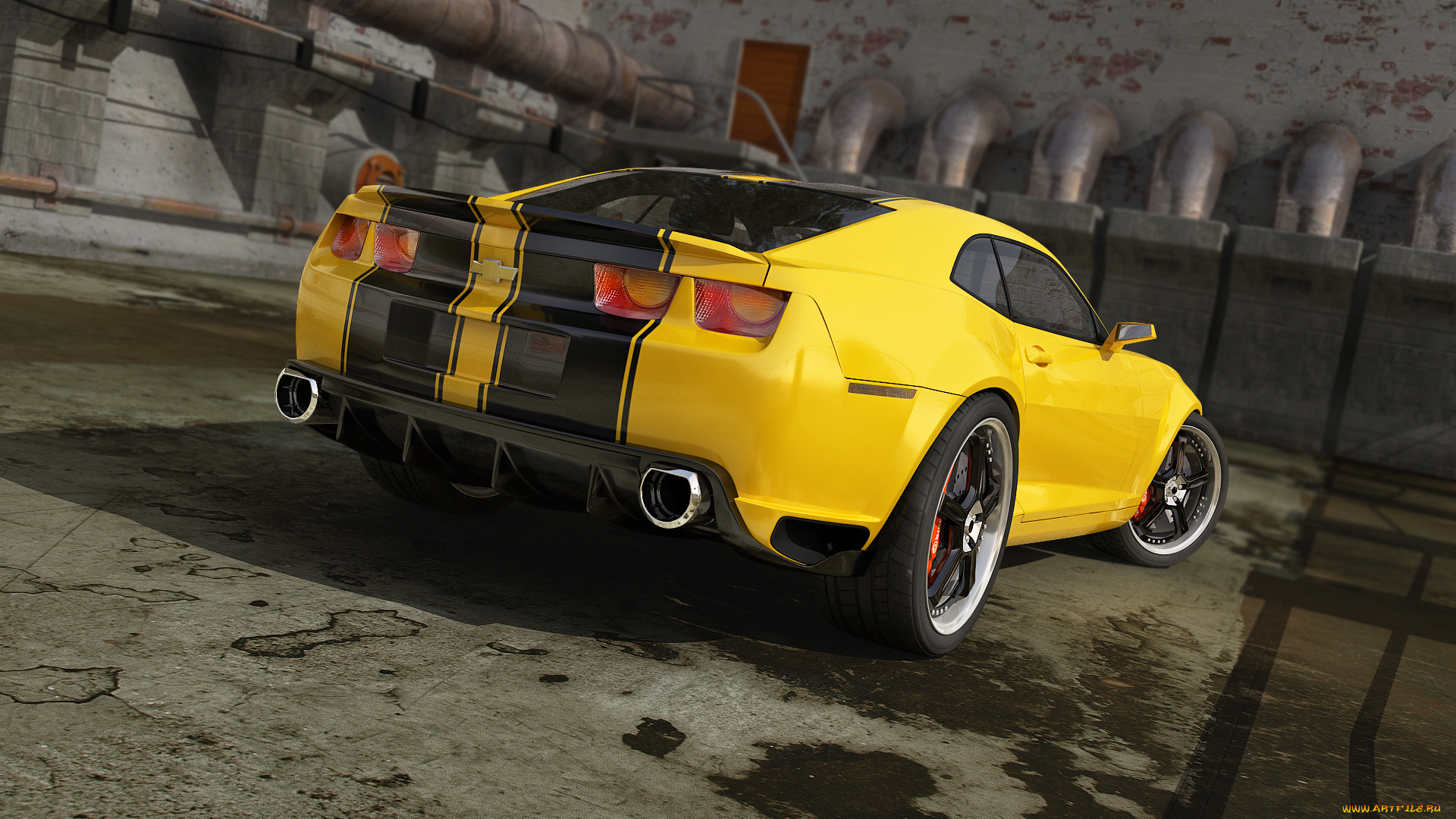 автомобили, 3д, chevrolet, camaro