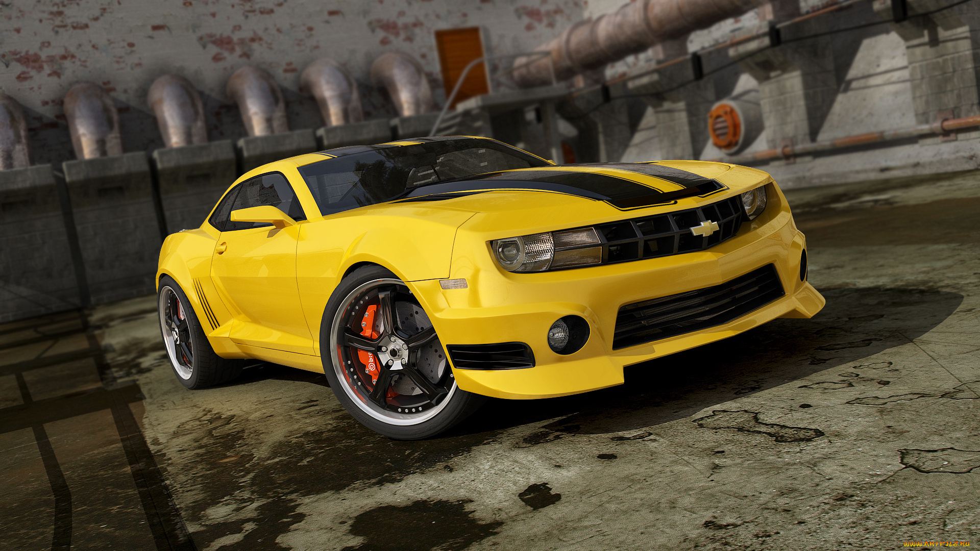 автомобили, 3д, chevrolet, camaro