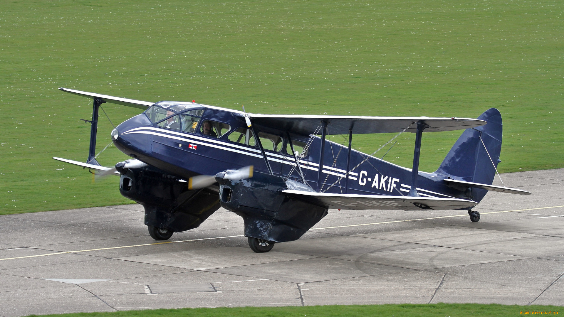 dh, 89a, dragon, rapide, авиация, пассажирские, самолёты, аэродром, полоса, самолёт