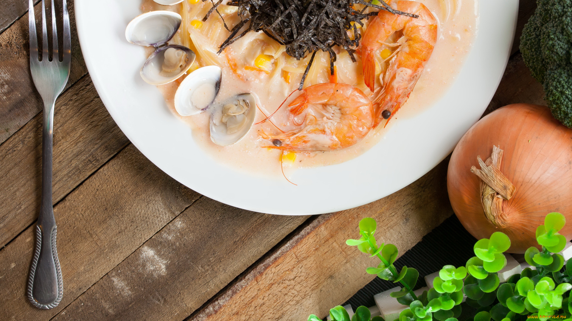 еда, рыбные, блюда, , с, морепродуктами, первое, блюдо, морепродукты, суп