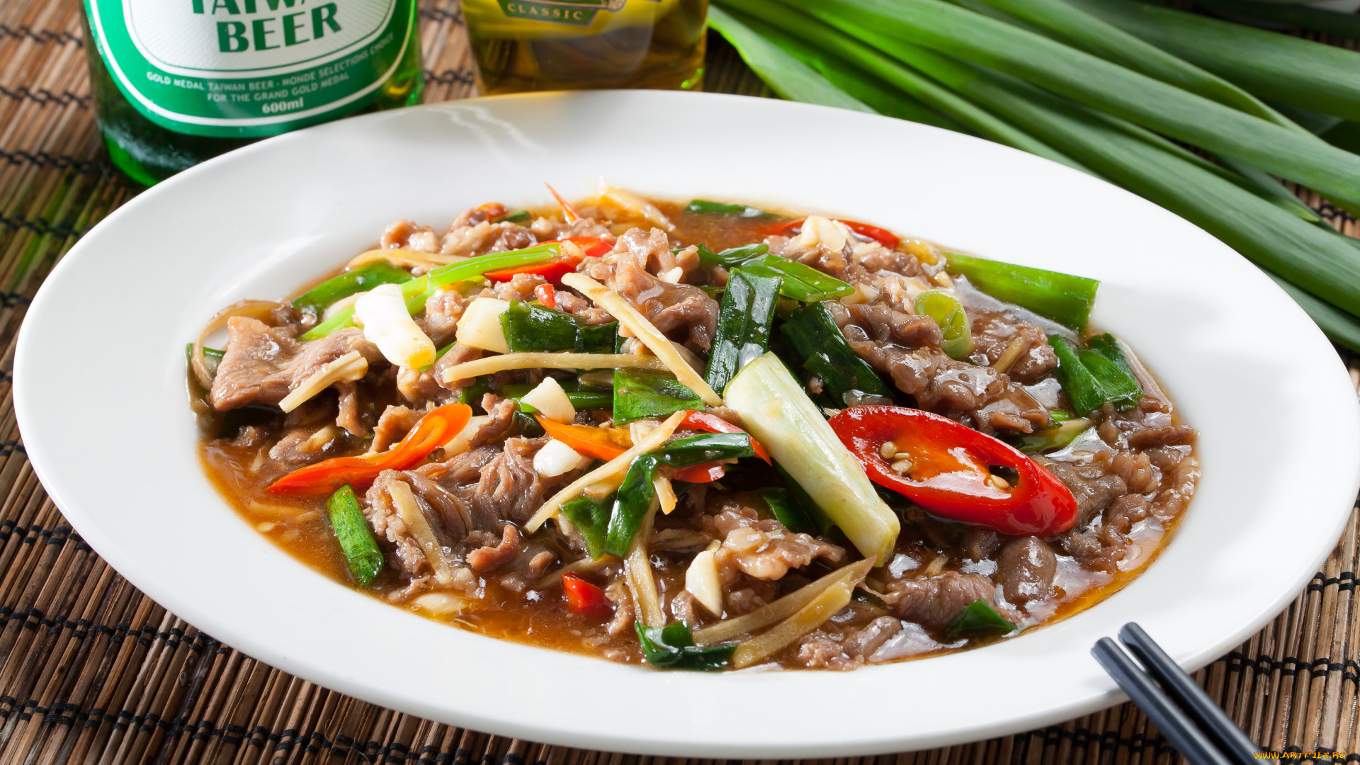 еда, вторые, блюда, зелень, перец, мясо, второе, блюдо