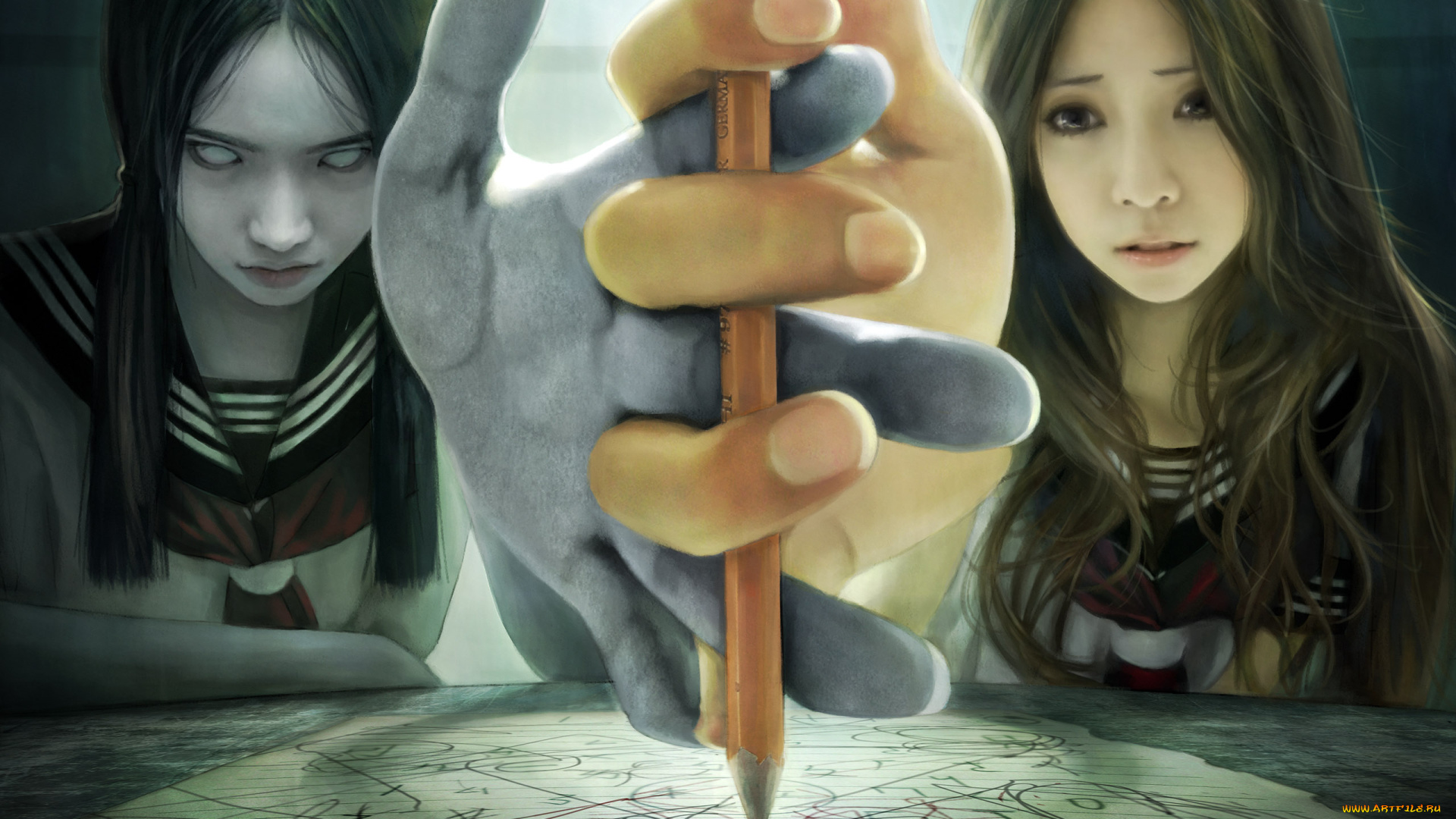 i-chen, lin, фэнтези, девушки, i-chen, lin, добро, зло, карандаш