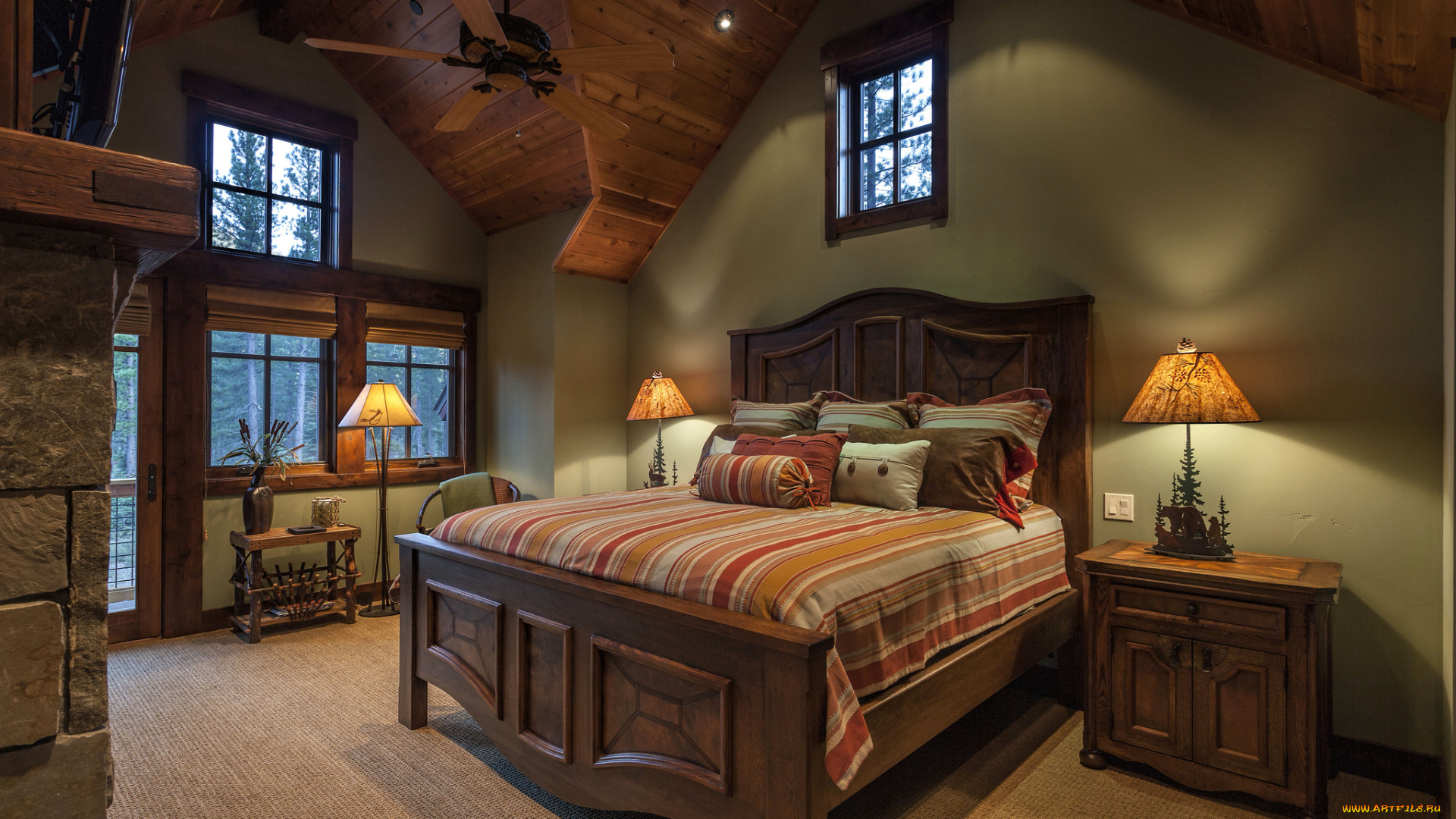 интерьер, спальня, кровать