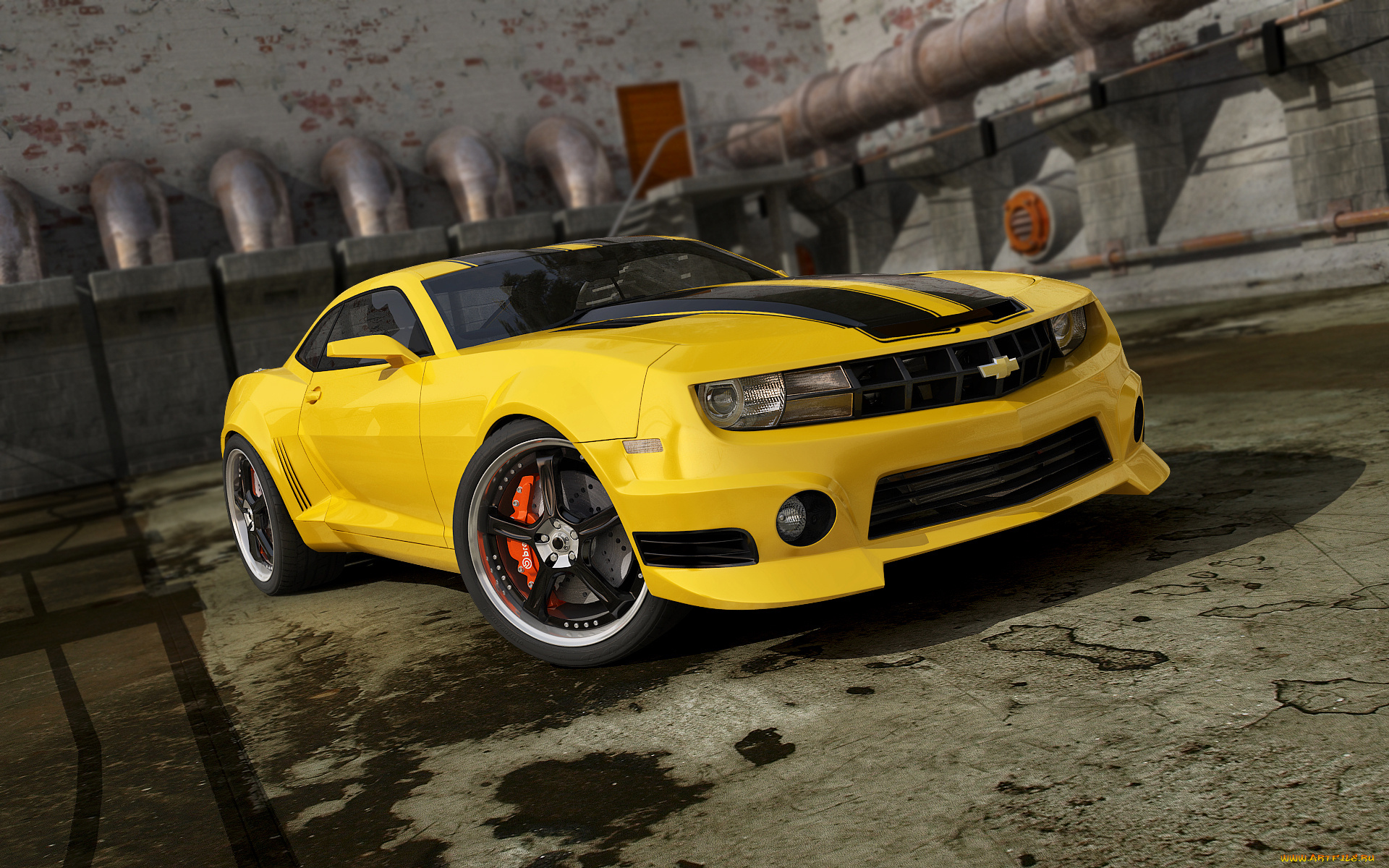 автомобили, 3д, chevrolet, camaro