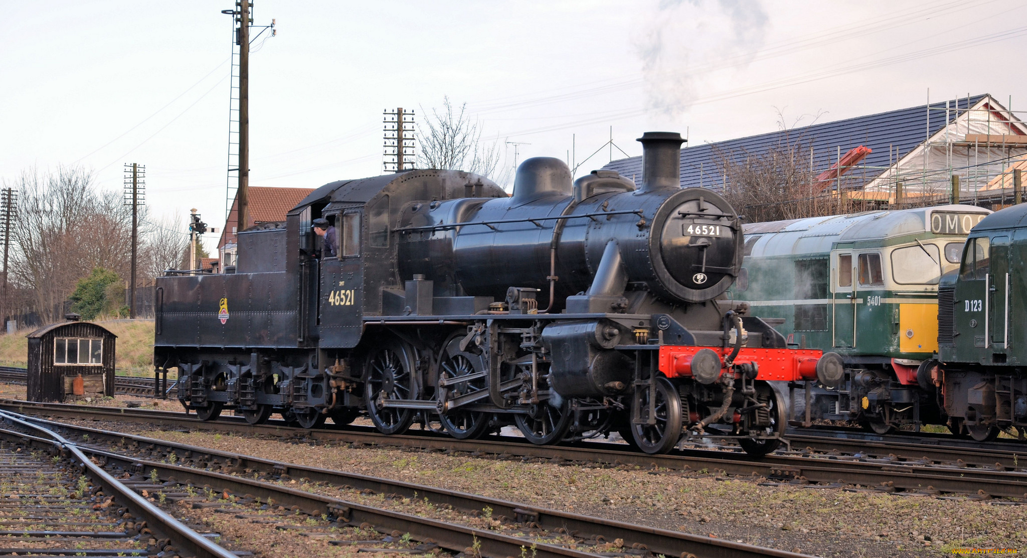 техника, паровозы, железная, дорога, рельсы, паровоз