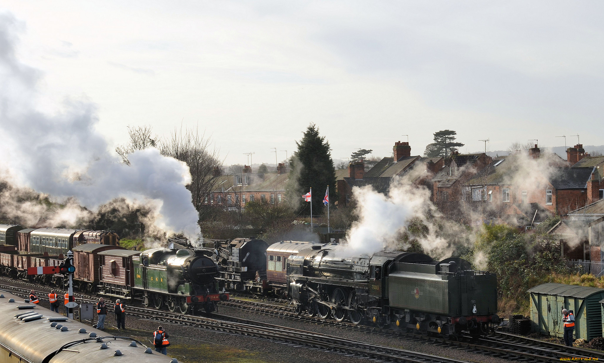техника, паровозы, железная, дорога, рельсы, паровоз