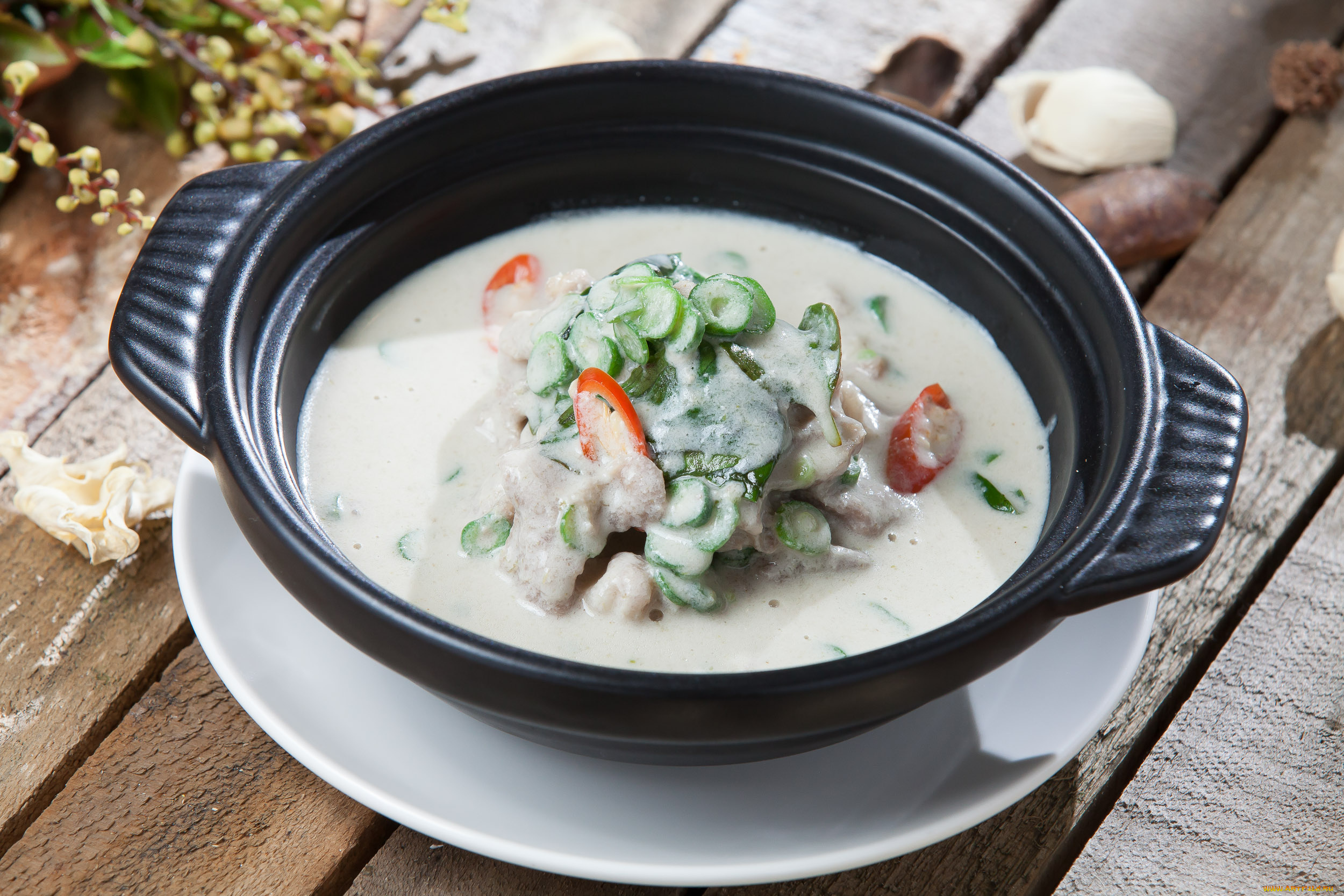 еда, первые, блюда, первое, блюдо, зелень, суп