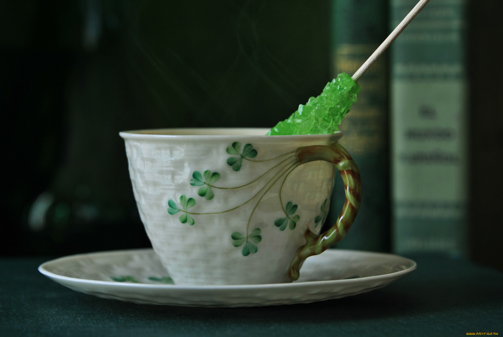 разное, посуда, , столовые, приборы, , кухонная, утварь, клевер, чашка, рисунок