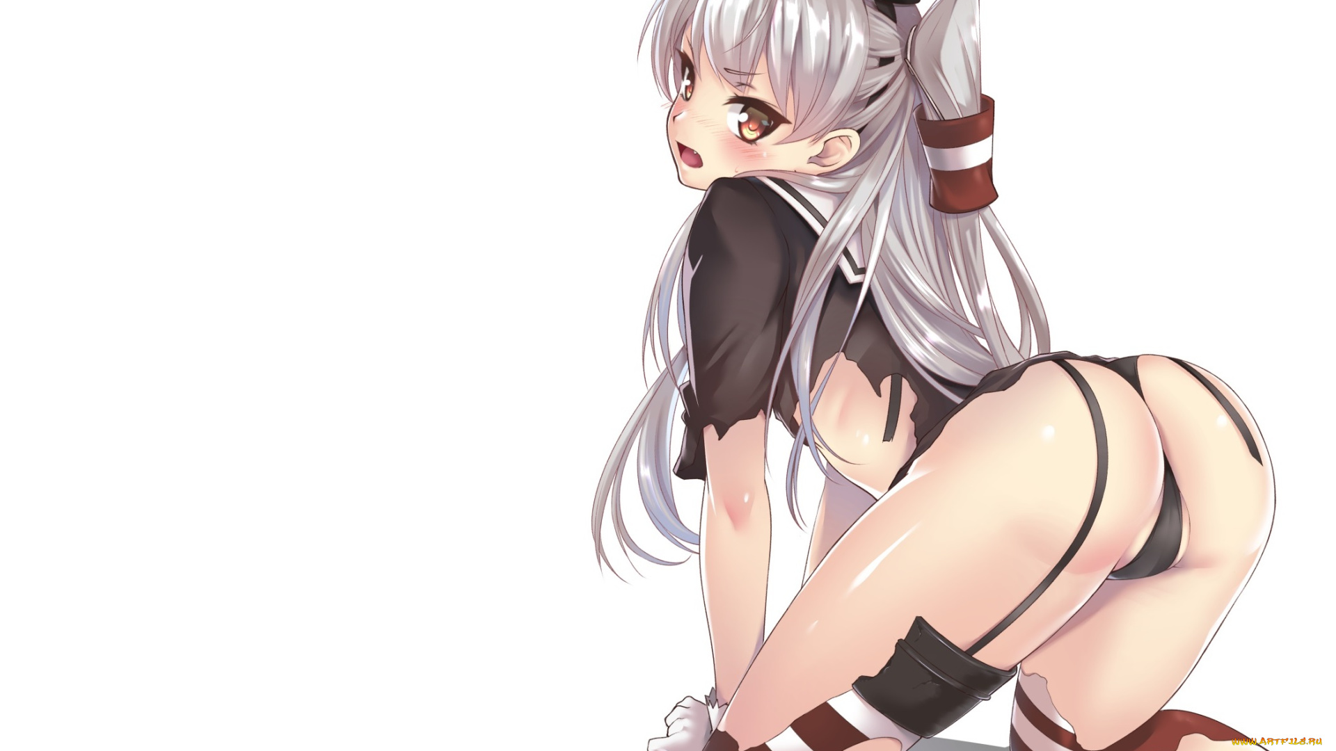 аниме, kantai, collection, попа, девушка, поза, эротика