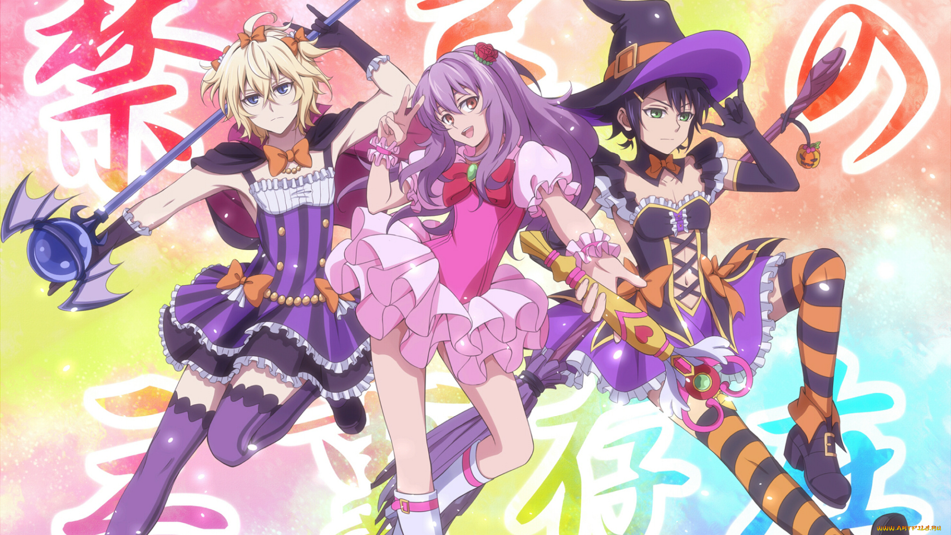 аниме, owari, no, seraph, девушка, парни, последний, серафим