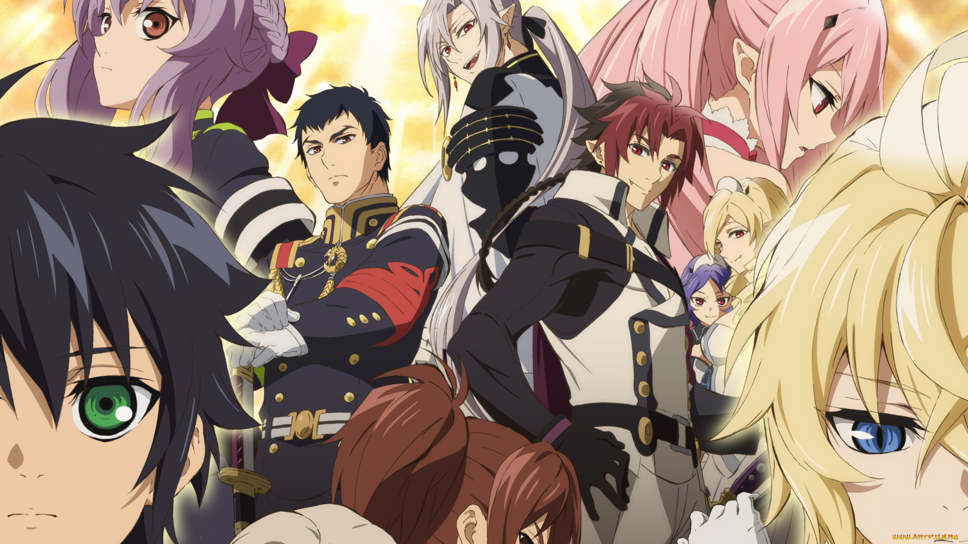 аниме, owari, no, seraph, люди, парни, вампиры