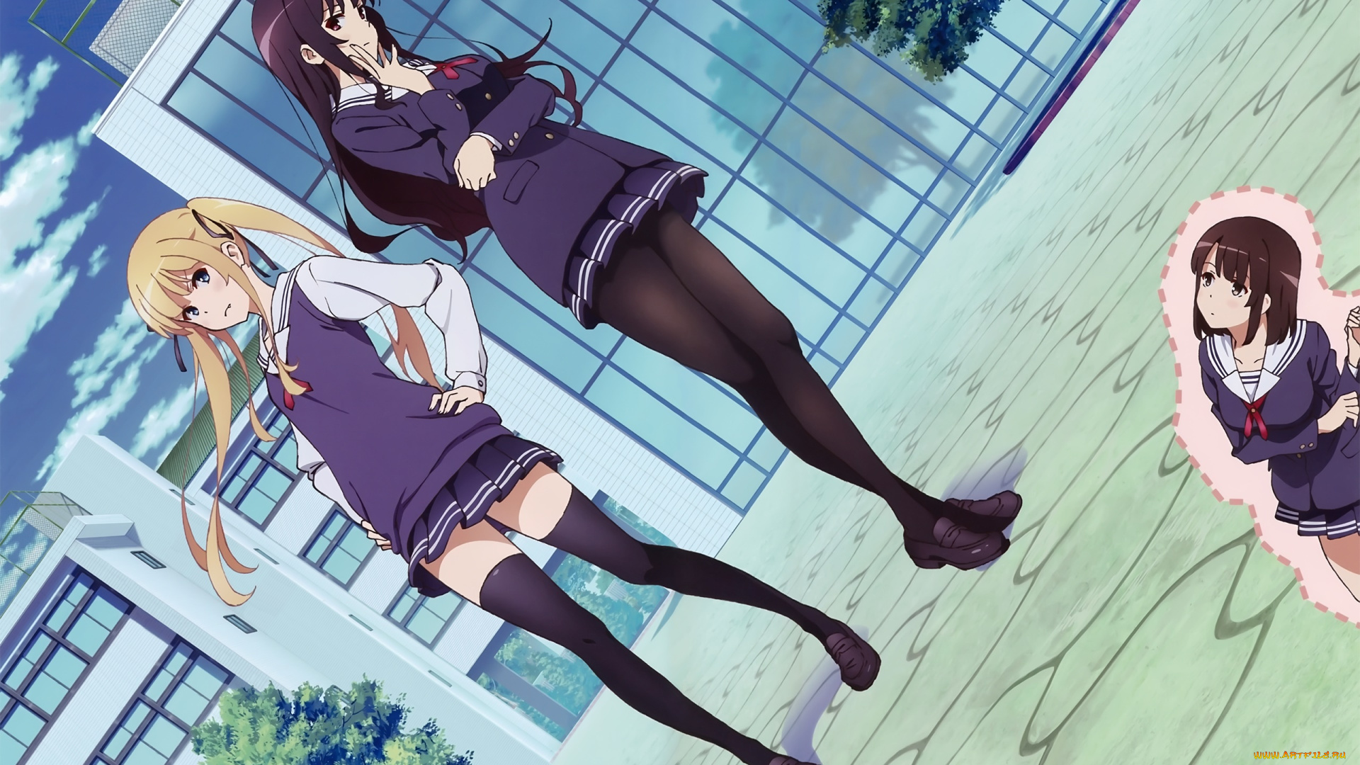 аниме, saikano, фон, взгляд, девушки