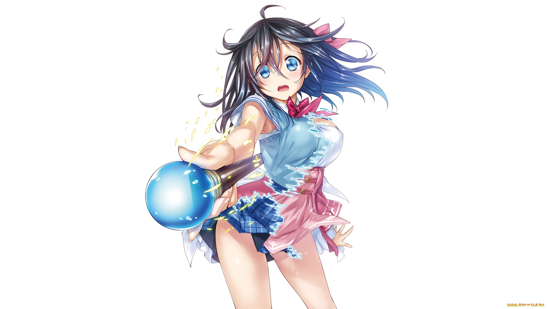 аниме, unknown, , другое, взгляд, девушка, фон