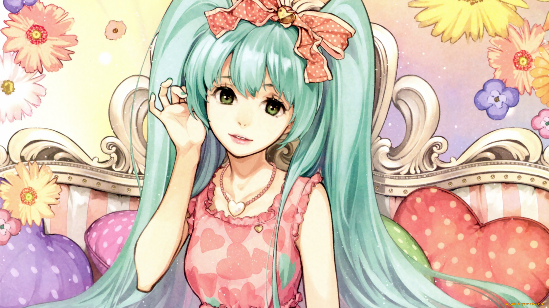 аниме, vocaloid, hatsune, miku, hidari