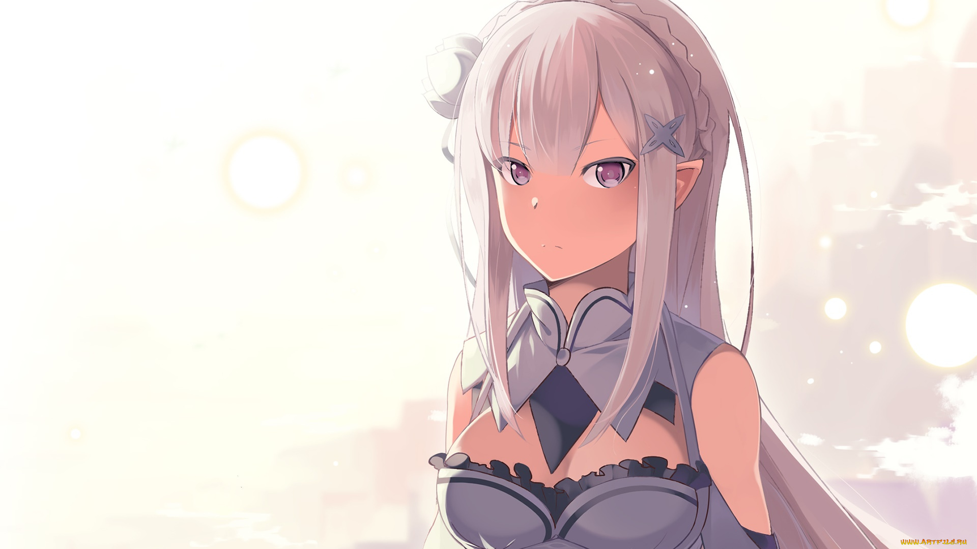 ga, rei, zero, аниме, девушка, фон, взгляд