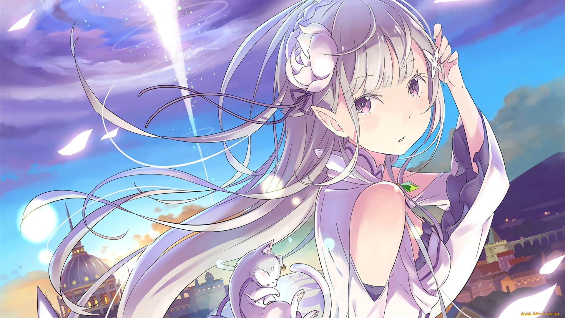 ga, rei, zero, аниме, фон, девушка, взгляд