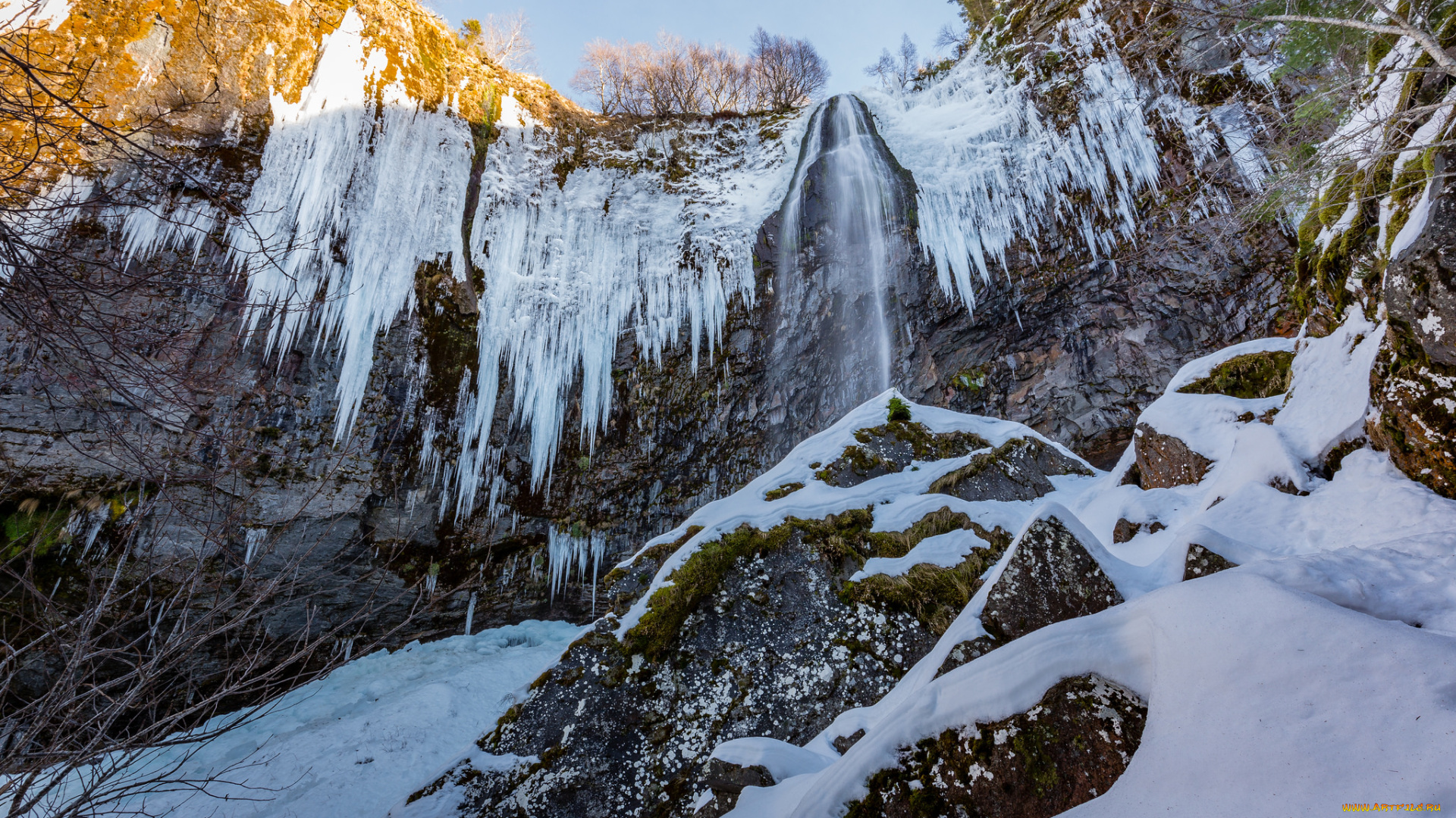природа, зима, снег