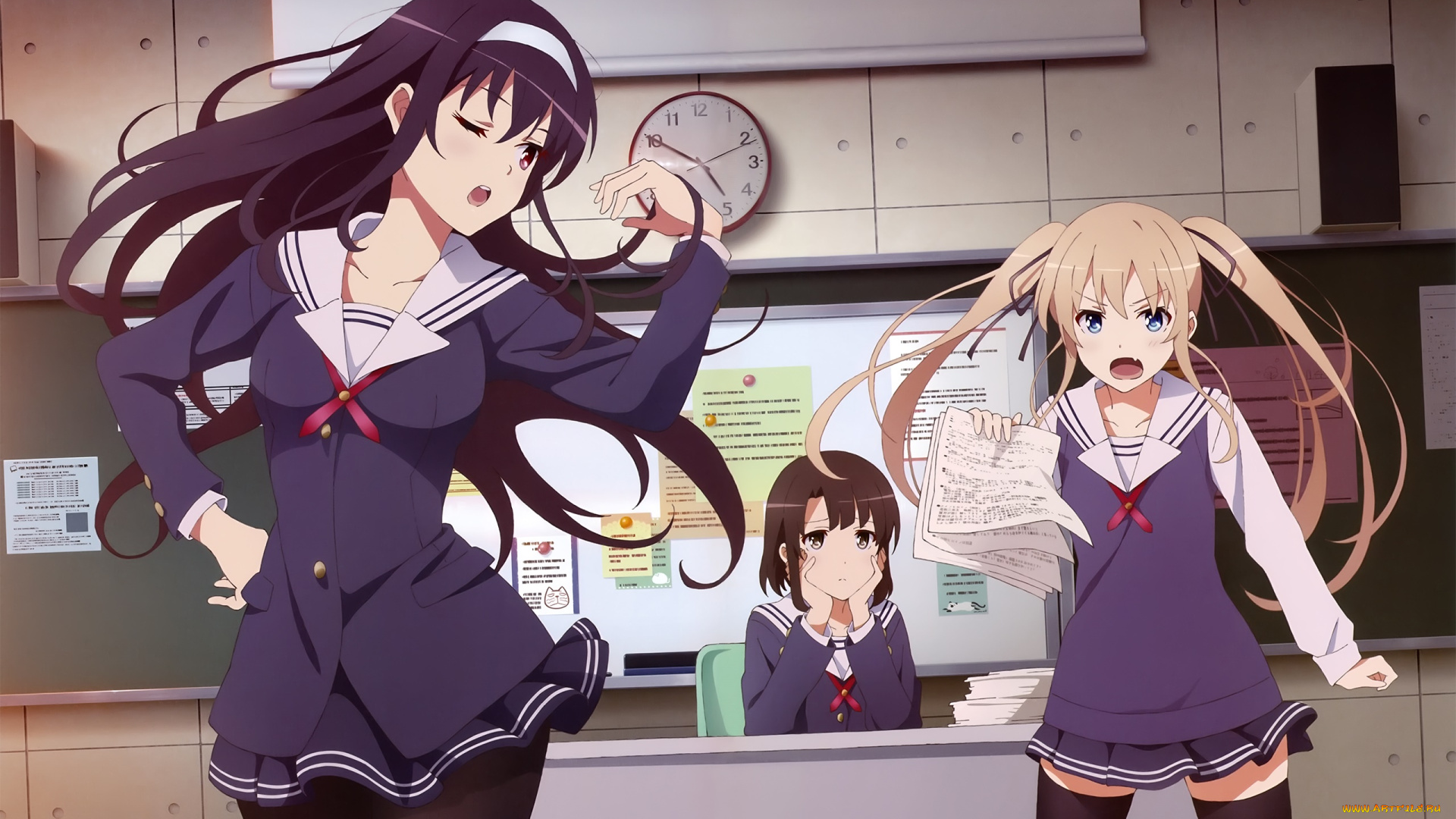 saikano, аниме, фон, взгляд, девушки