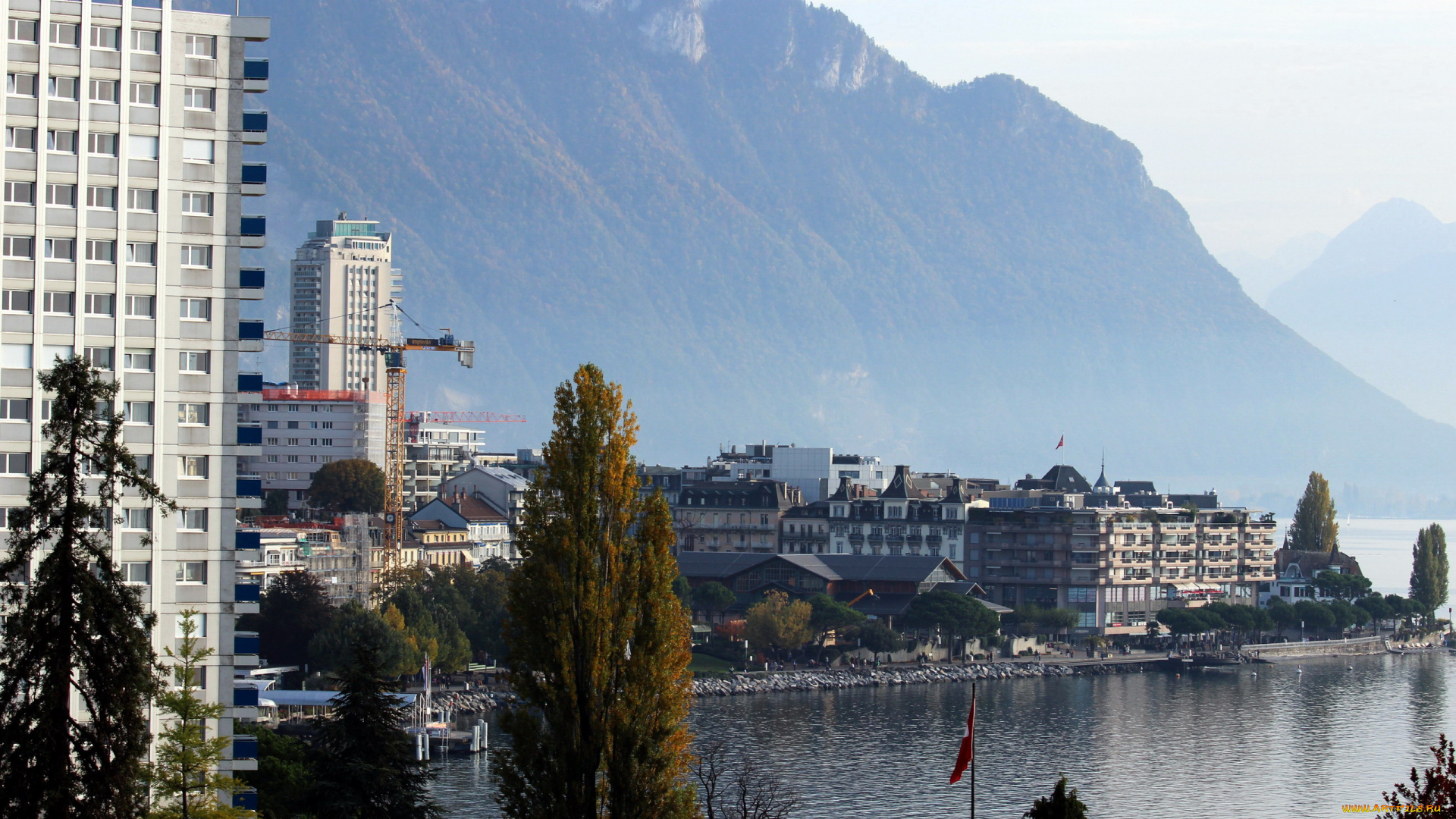 женева, города, -, панорамы, озеро