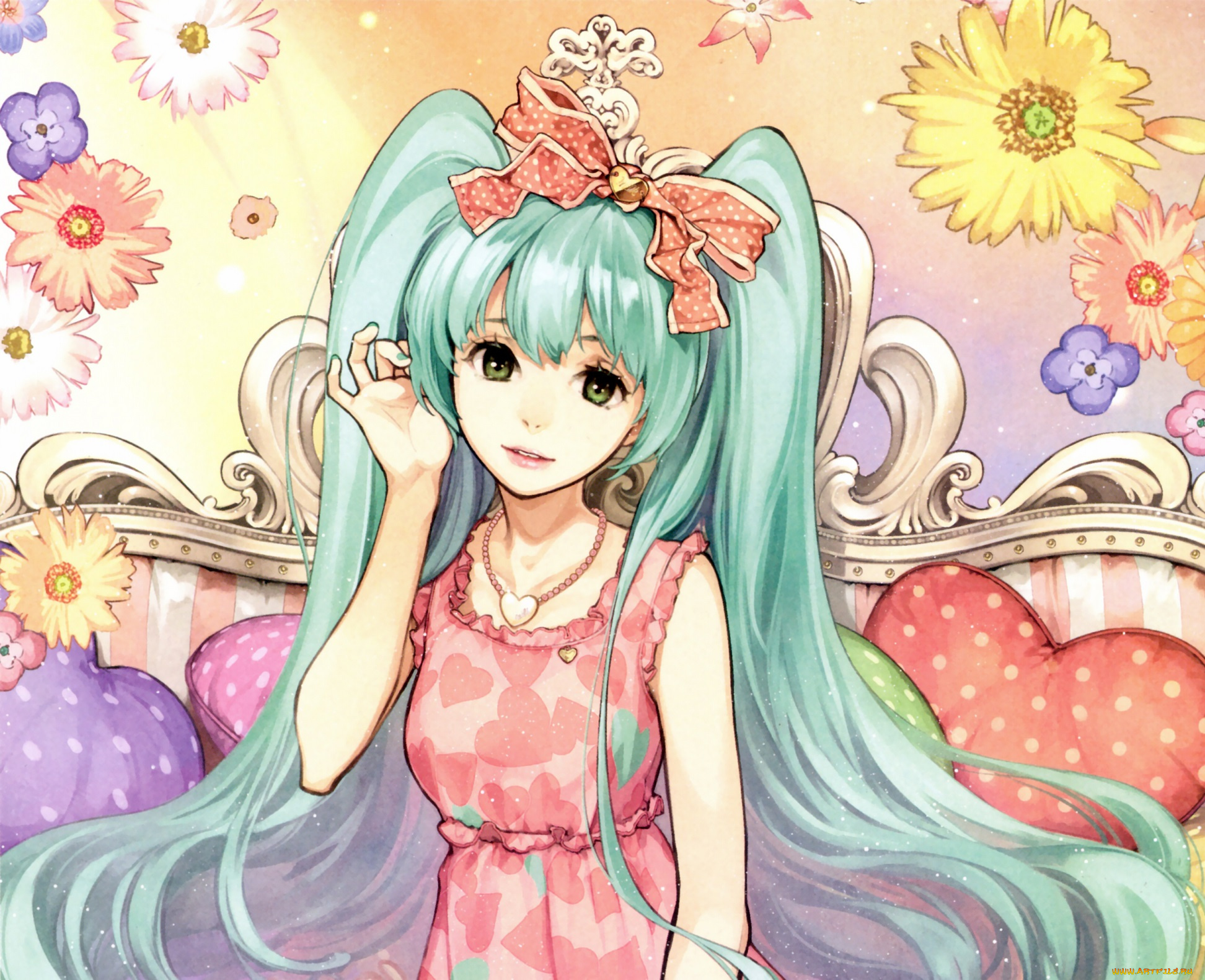 аниме, vocaloid, hatsune, miku, hidari