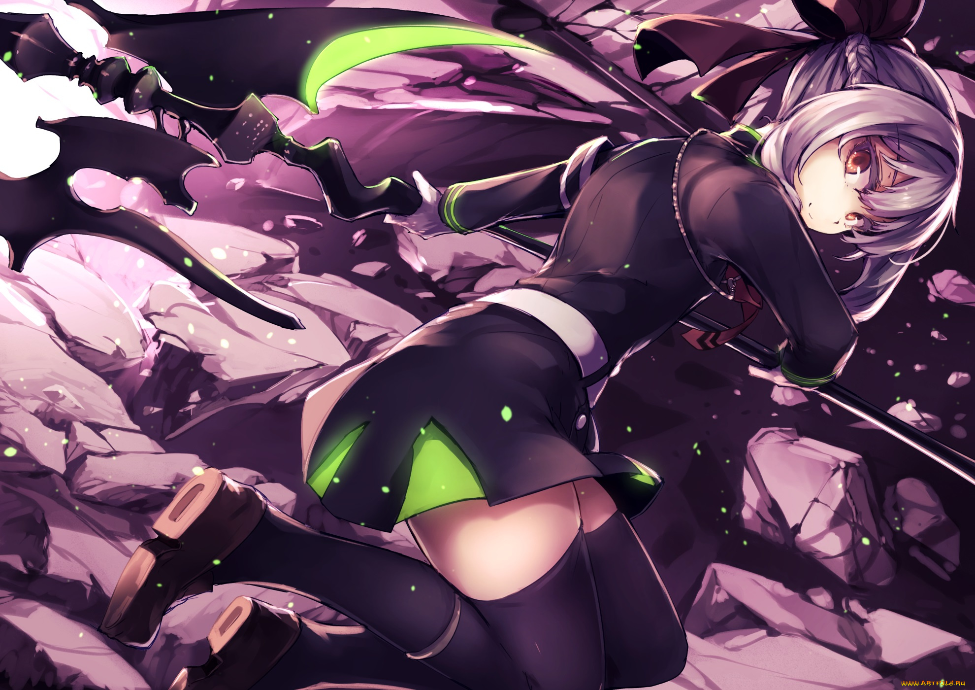 аниме, owari, no, seraph, коса, девушка