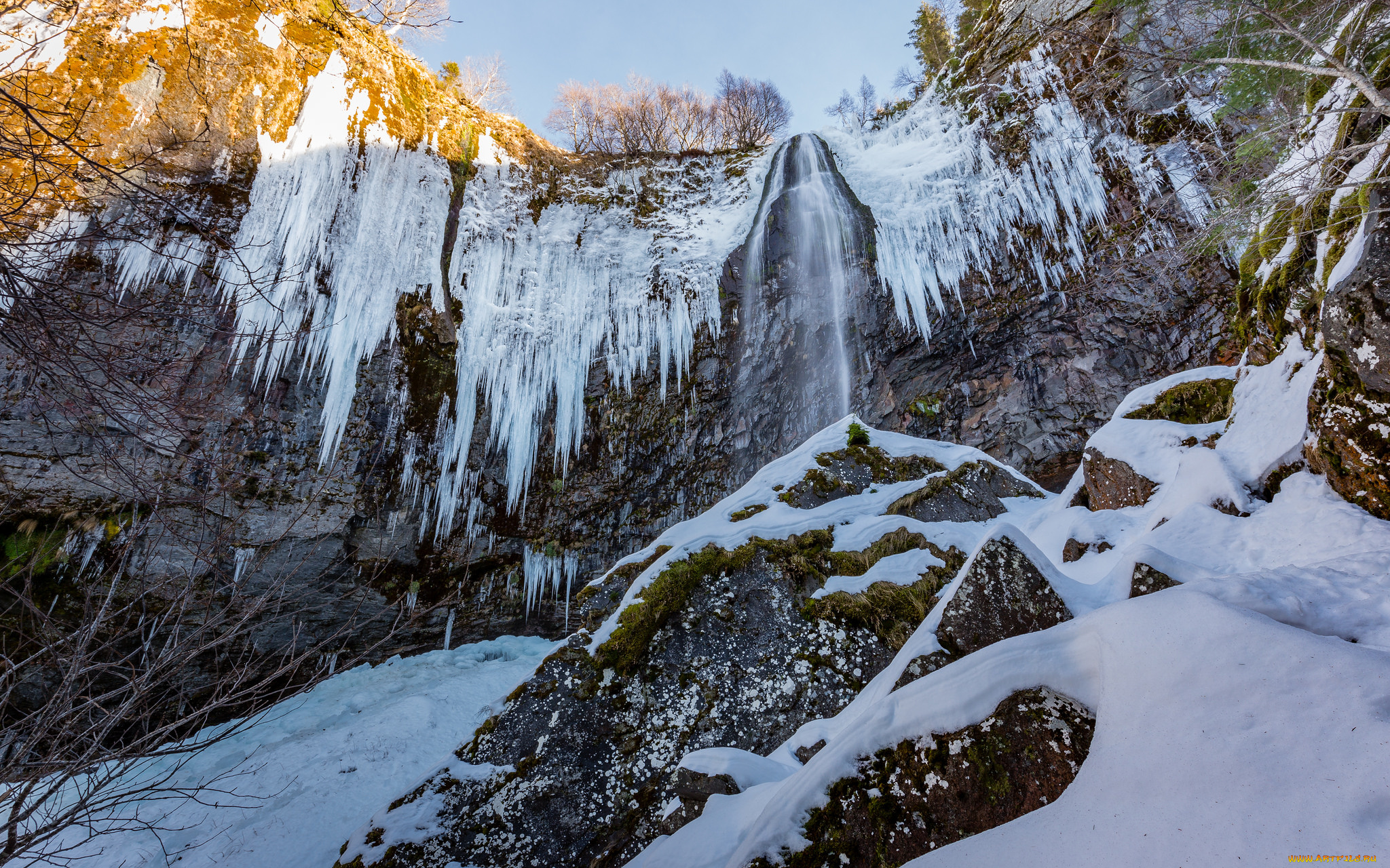 природа, зима, снег
