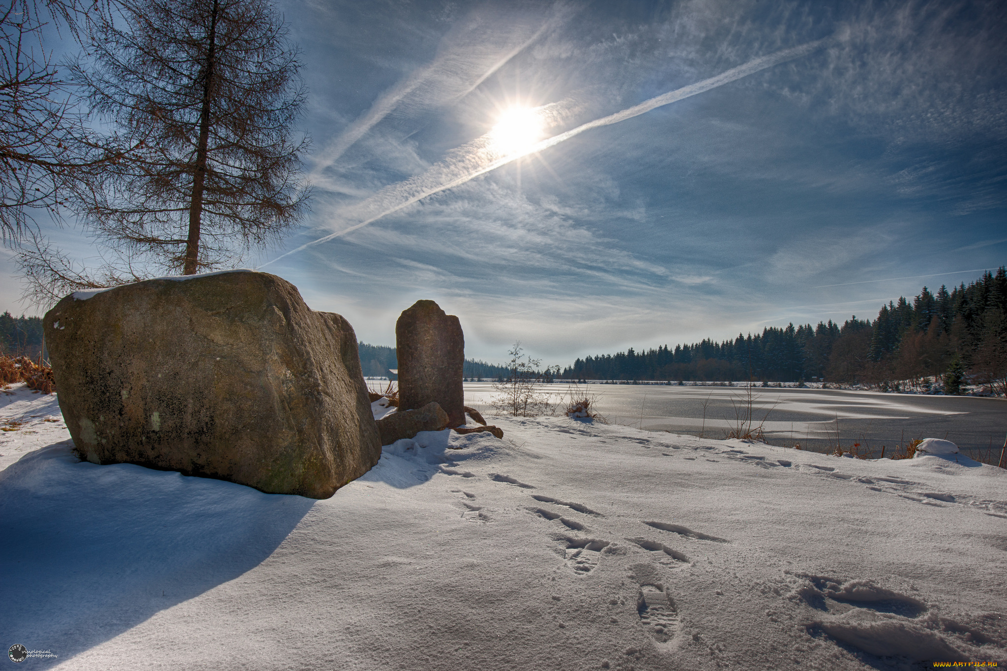 природа, зима, снег