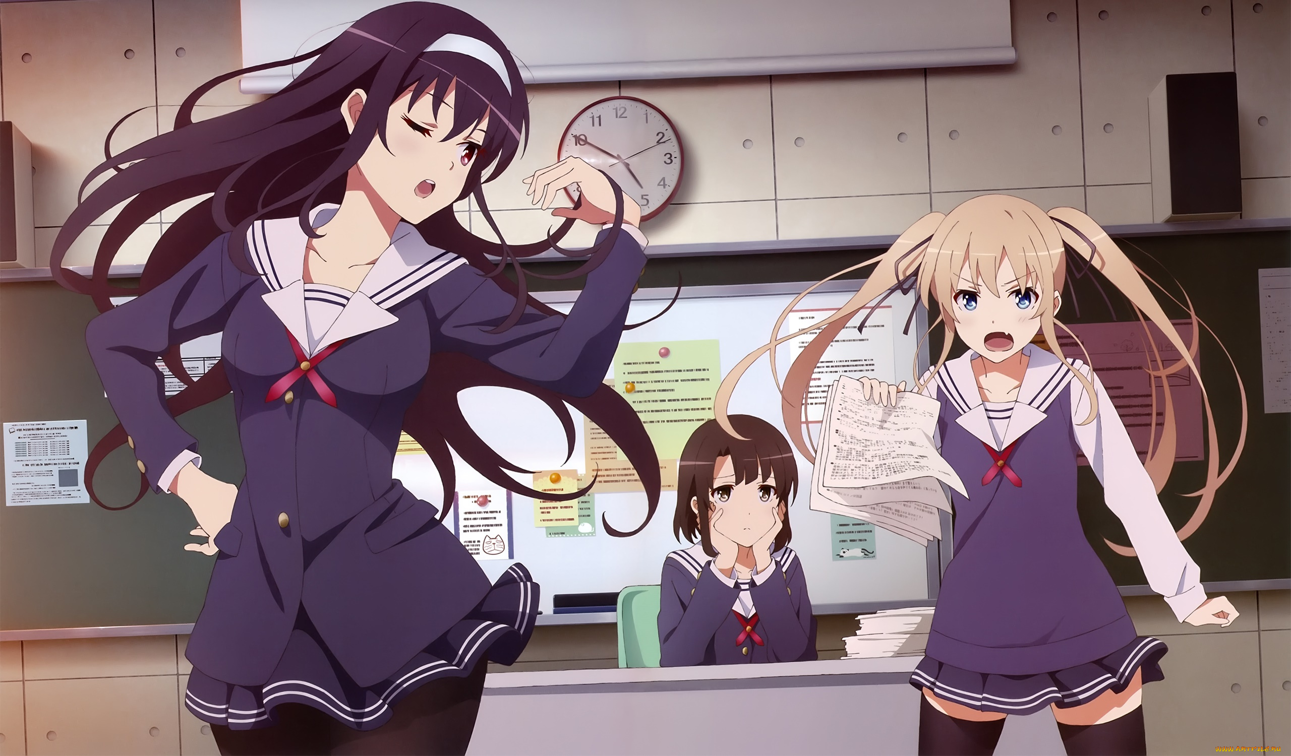 saikano, аниме, фон, взгляд, девушки