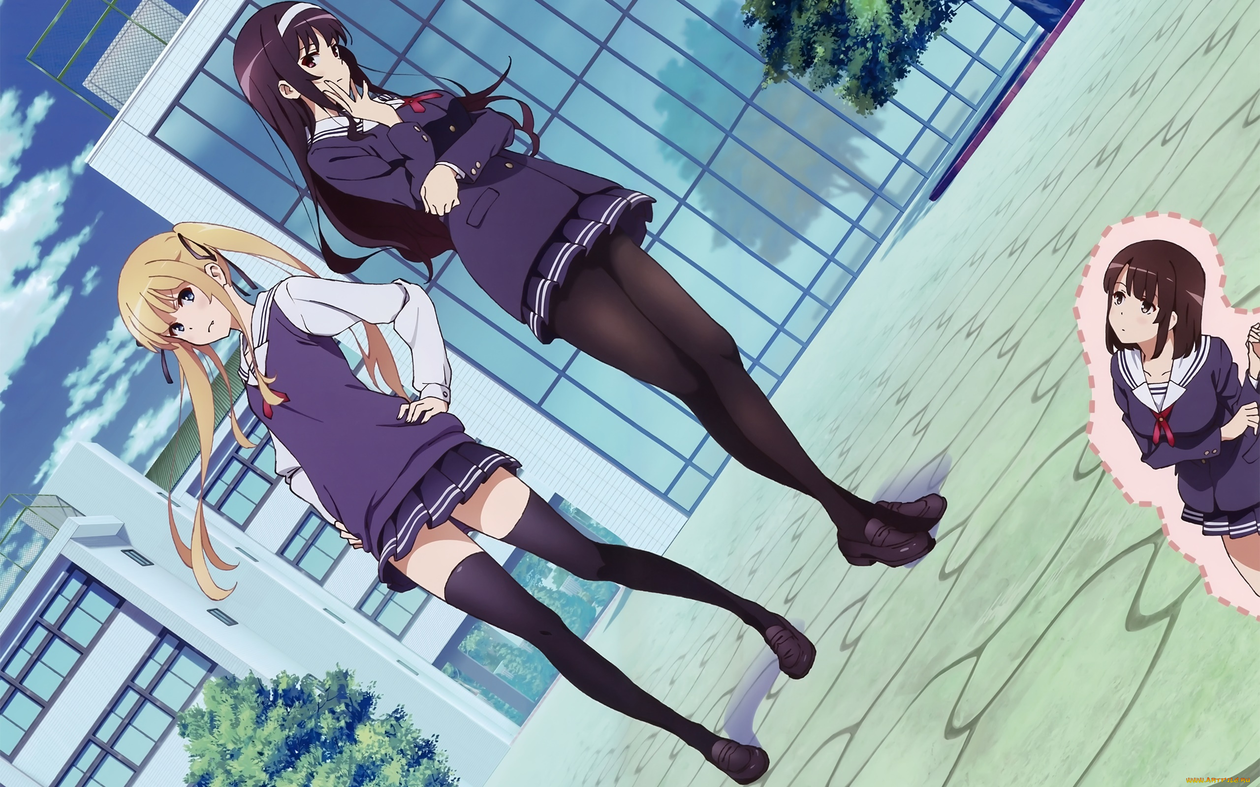 аниме, saikano, фон, взгляд, девушки