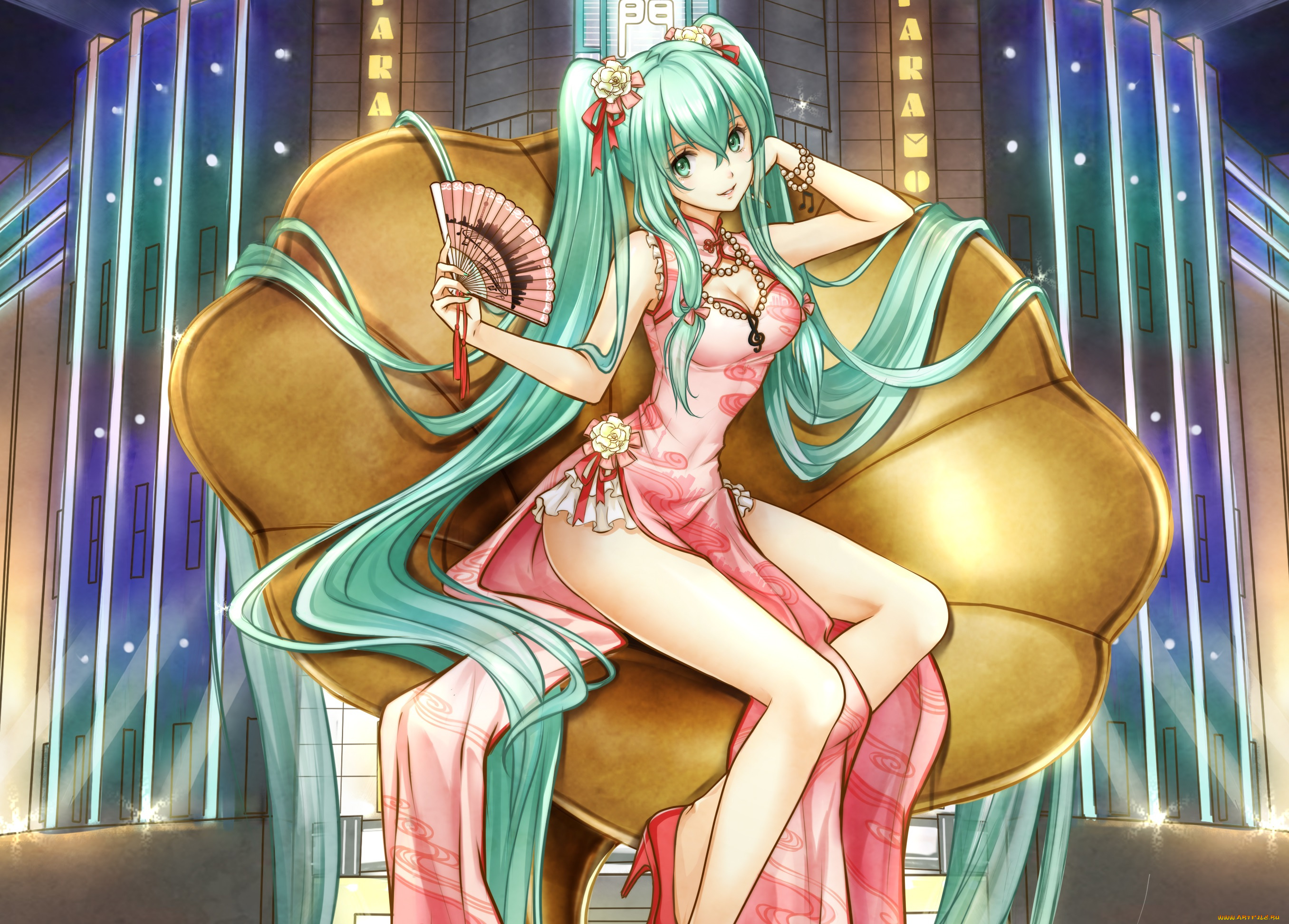 аниме, vocaloid, девушка