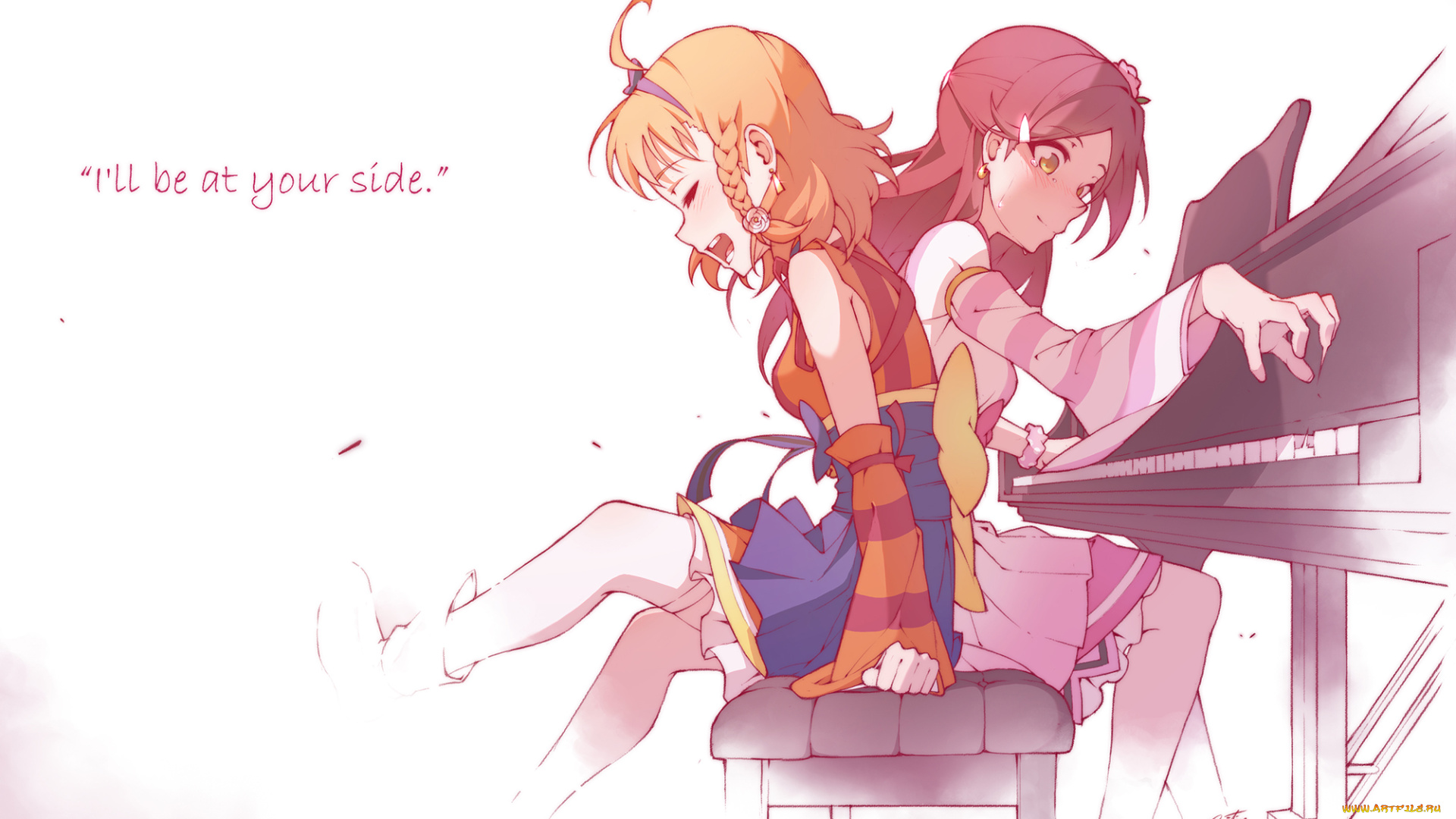 аниме, love, live, , school, idol, project, фон, взгляд, девушки