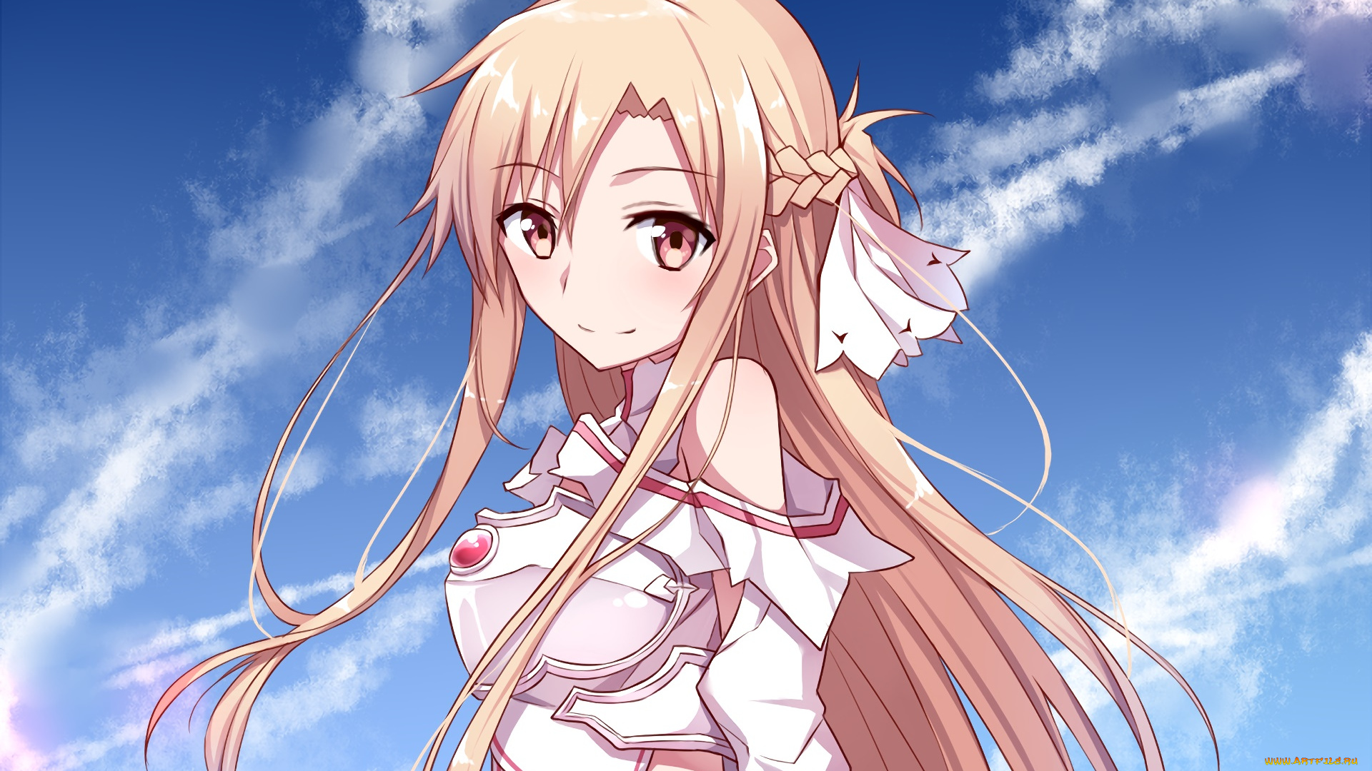 аниме, sword, art, online, фон, девушка, взгляд